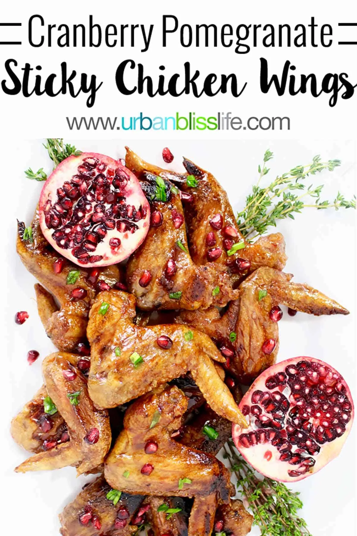 Pomegranate Sticky Chicken Wings