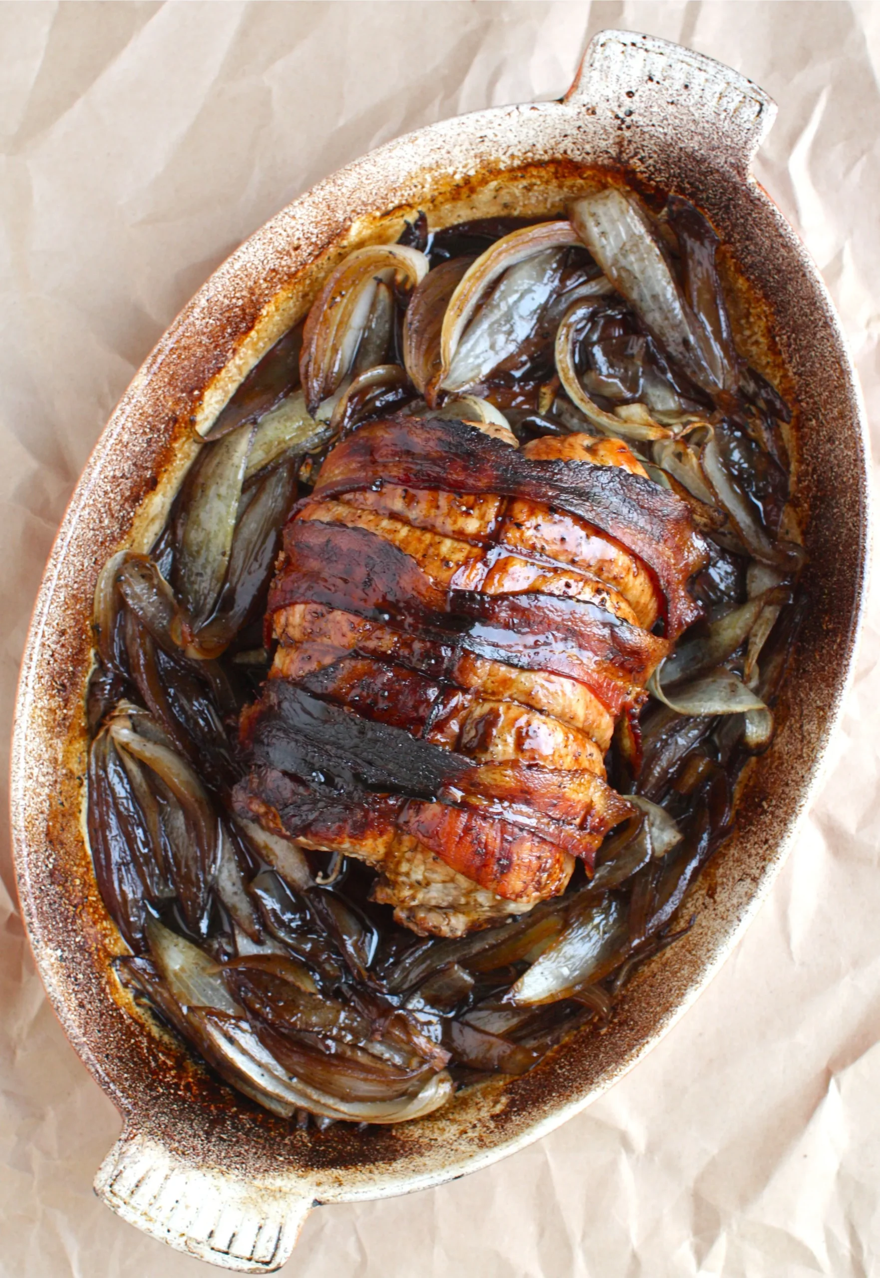 Pork Loin with Balsamic and Caramelized Onions