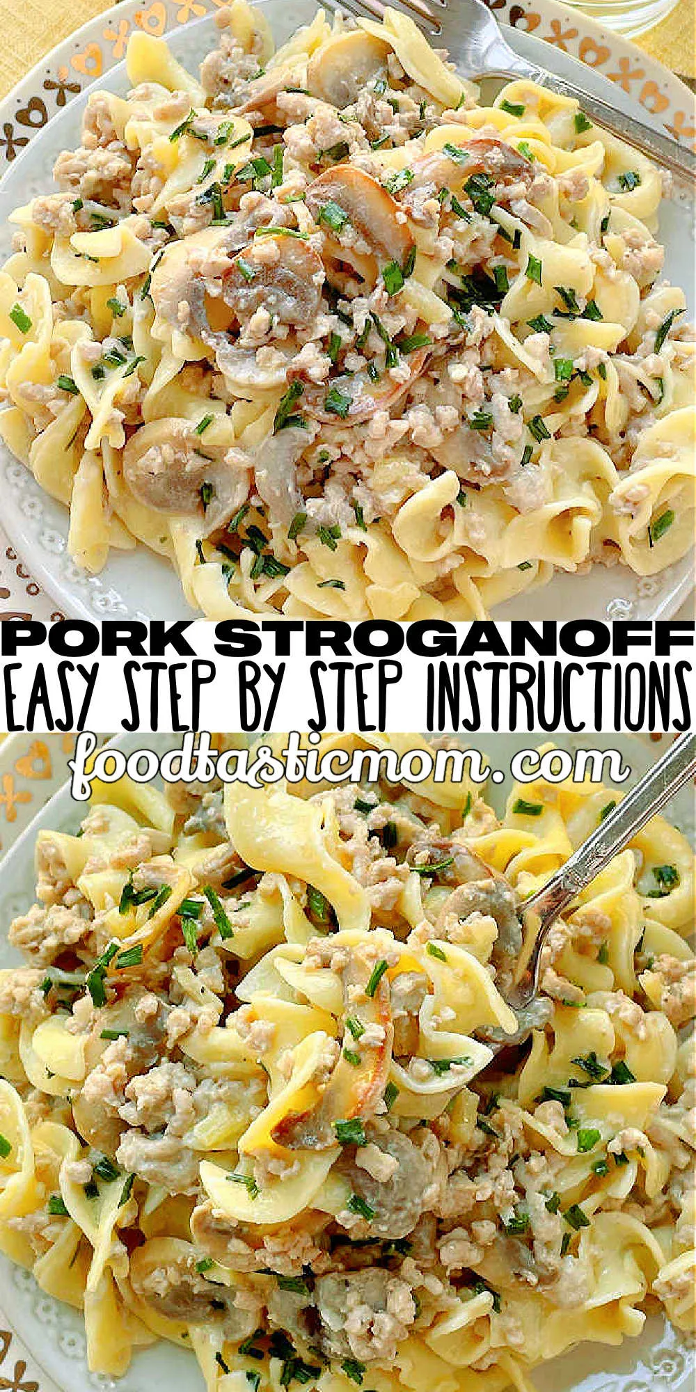 Pork Stroganoff with Apple Mash