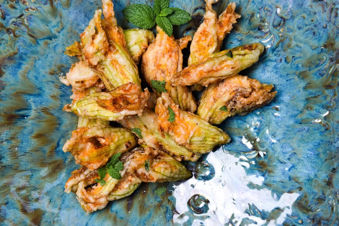 Pork Stuffed Zucchini Flowers