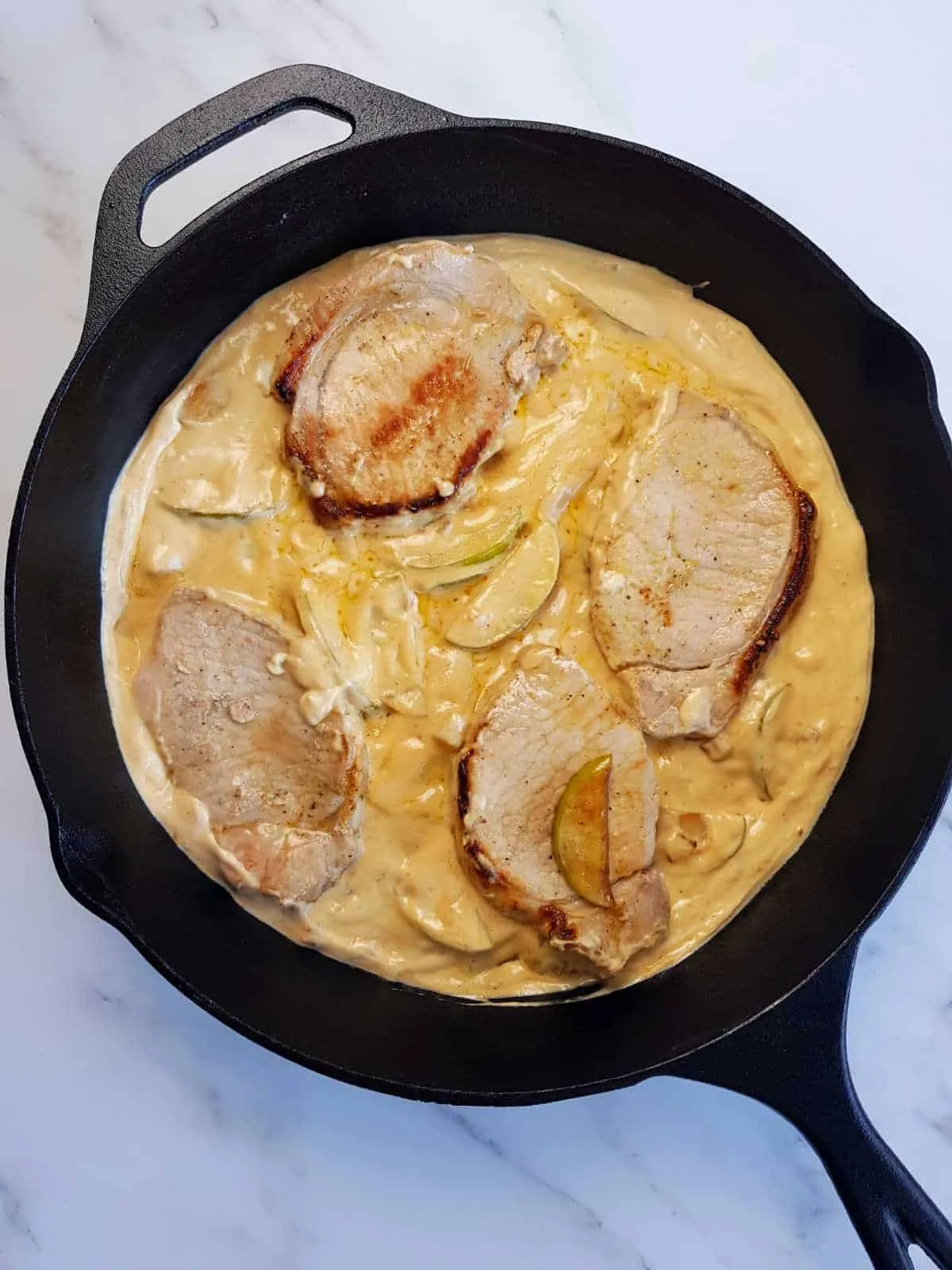 Pork and Creamy Apple Sauce