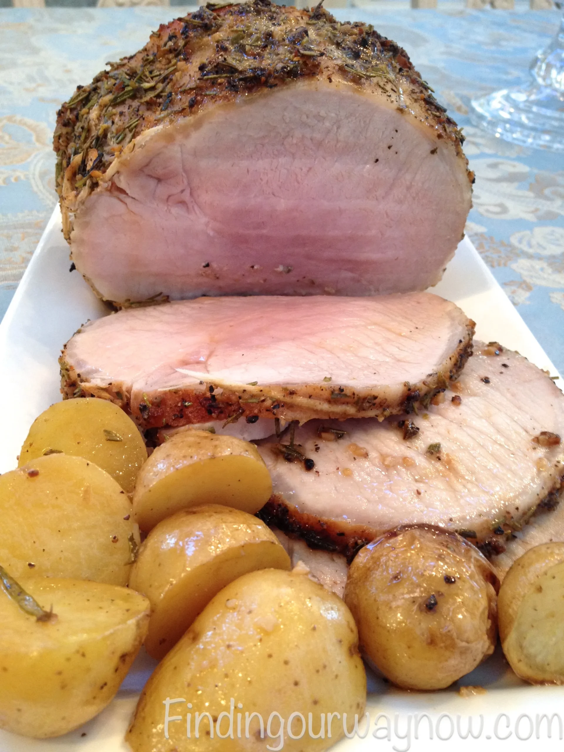 Pot Roasted Pork in White Wine with Garlic, Fennel and Rosemary