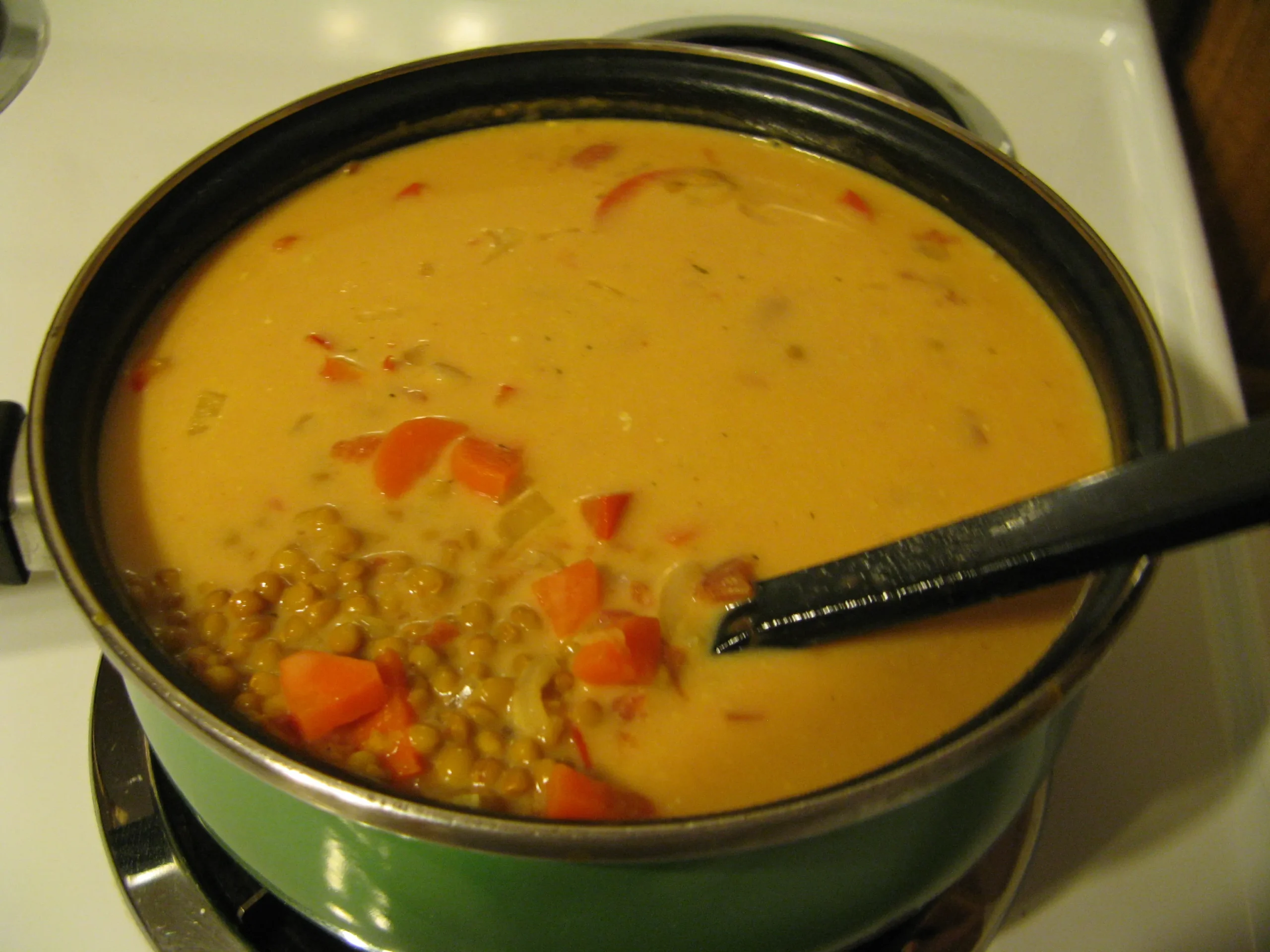 Potage de Lentilles et Jambon à l'Indienne