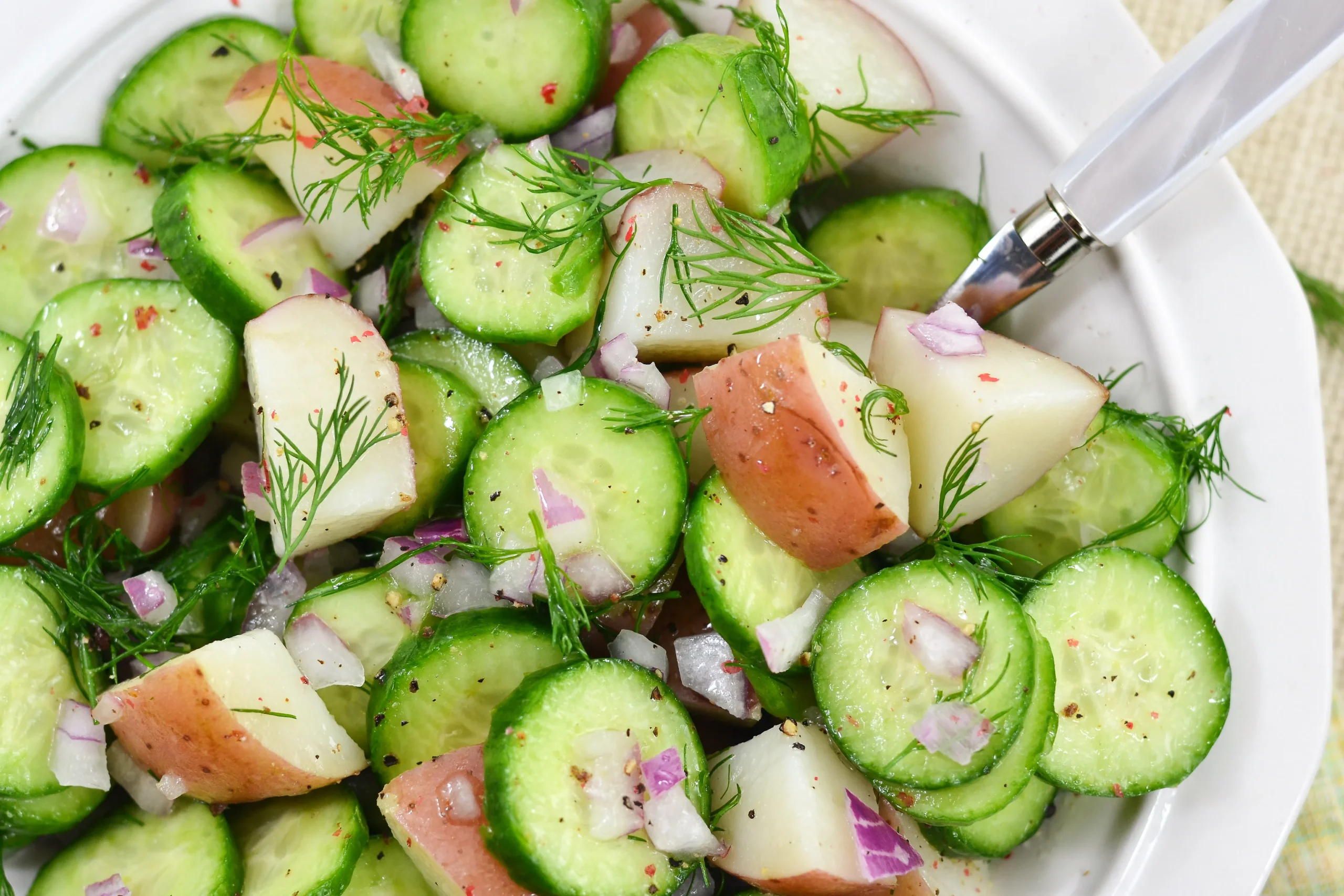 Potato, Cucumber, and Garlic Salad