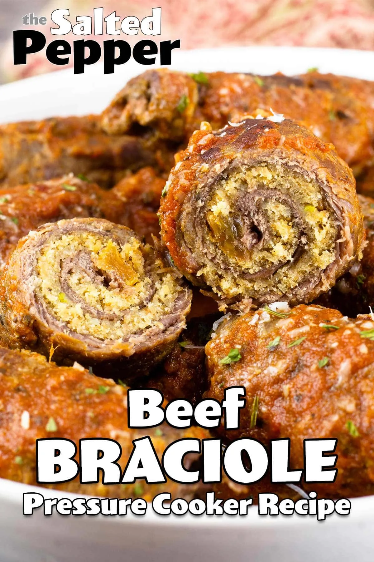 Pressure Cooker Beef Braciole