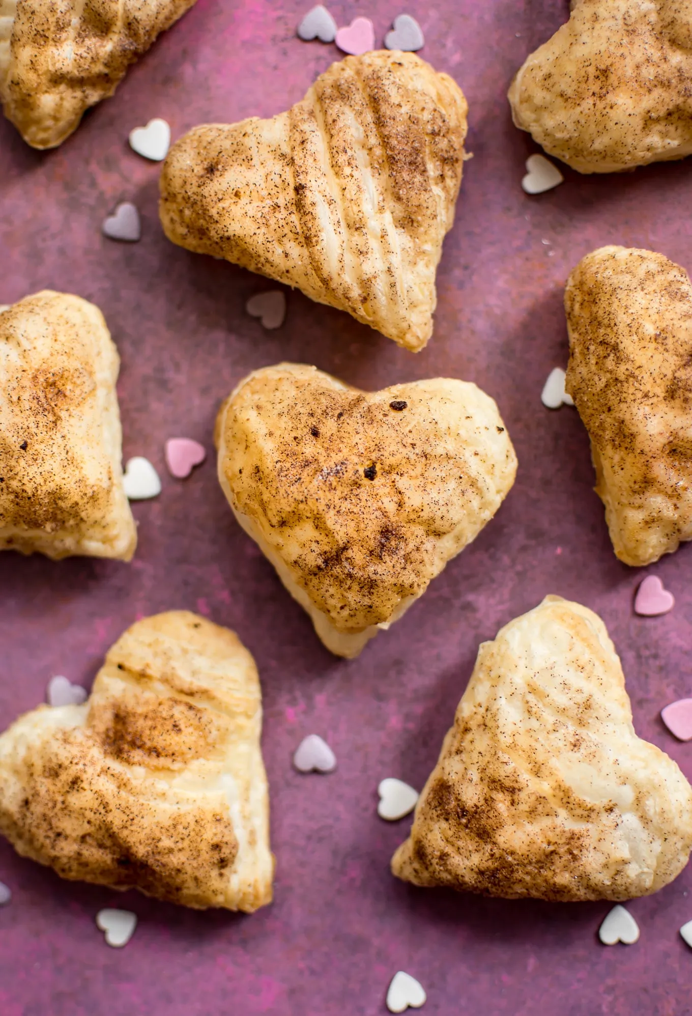 Puff Pastry Valentines Day Hearts