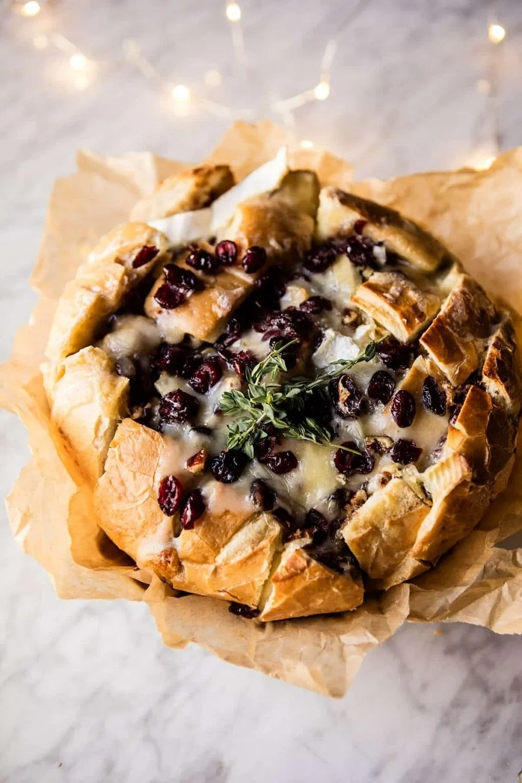 Pull Apart Cranberry Brie Bread Bowl
