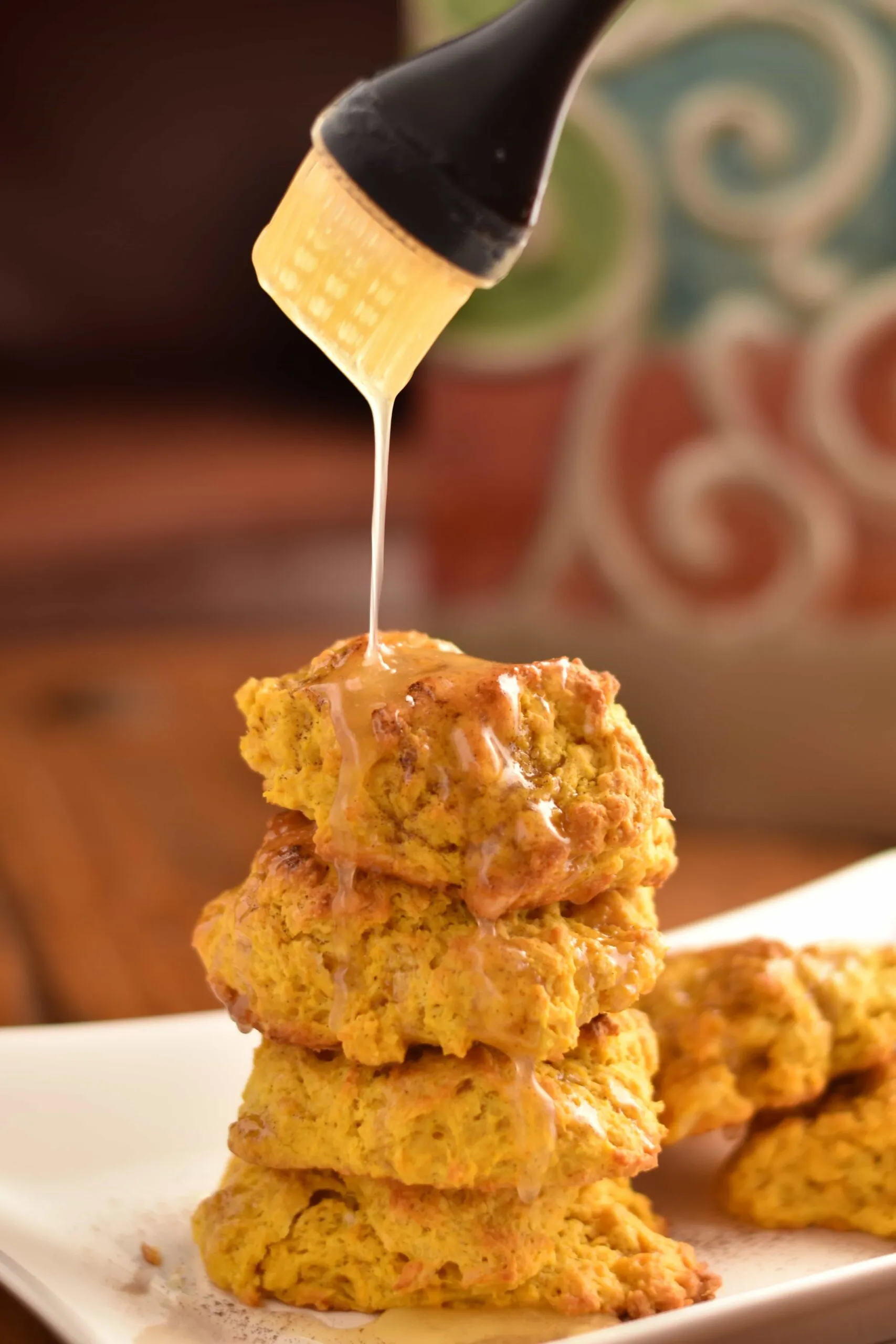 Pumpkin Biscuits with Cinnamon Honey Butter