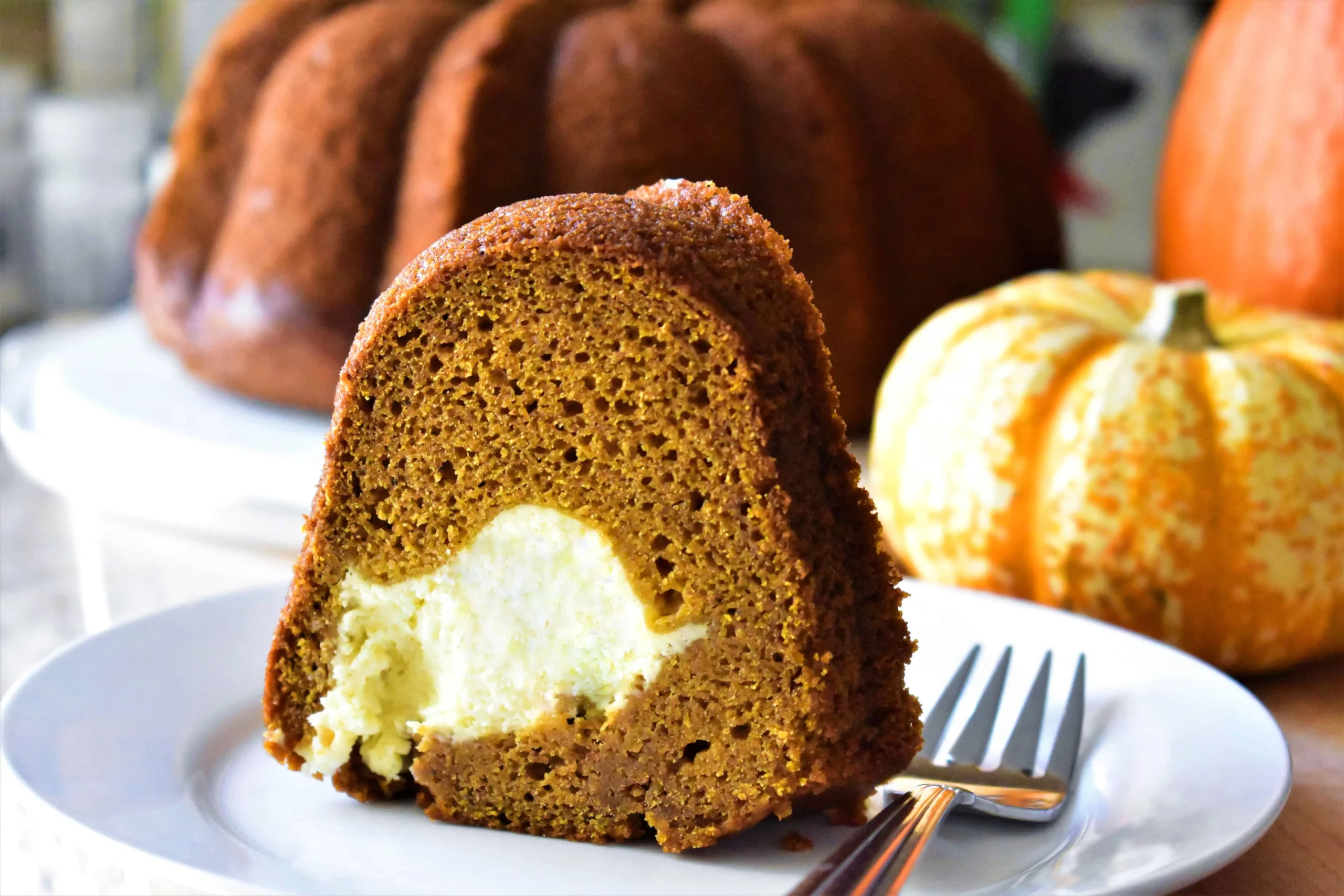 Pumpkin Bundt Cake with Cream Cheese Icing