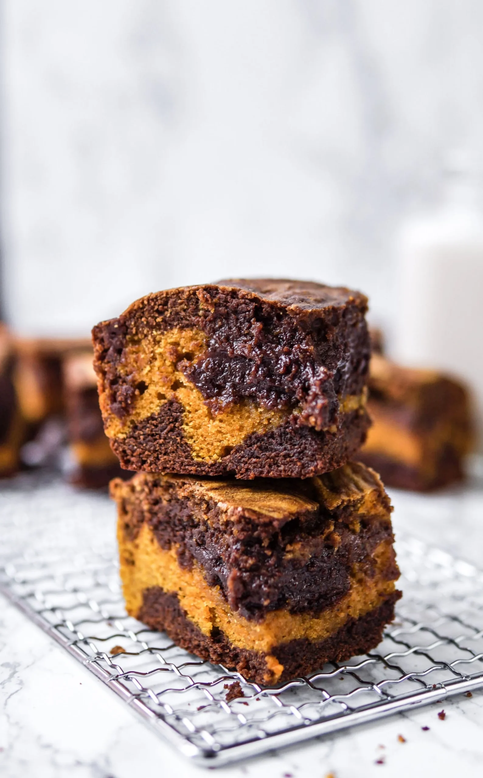 Pumpkin Chocolate Swirl Brownies