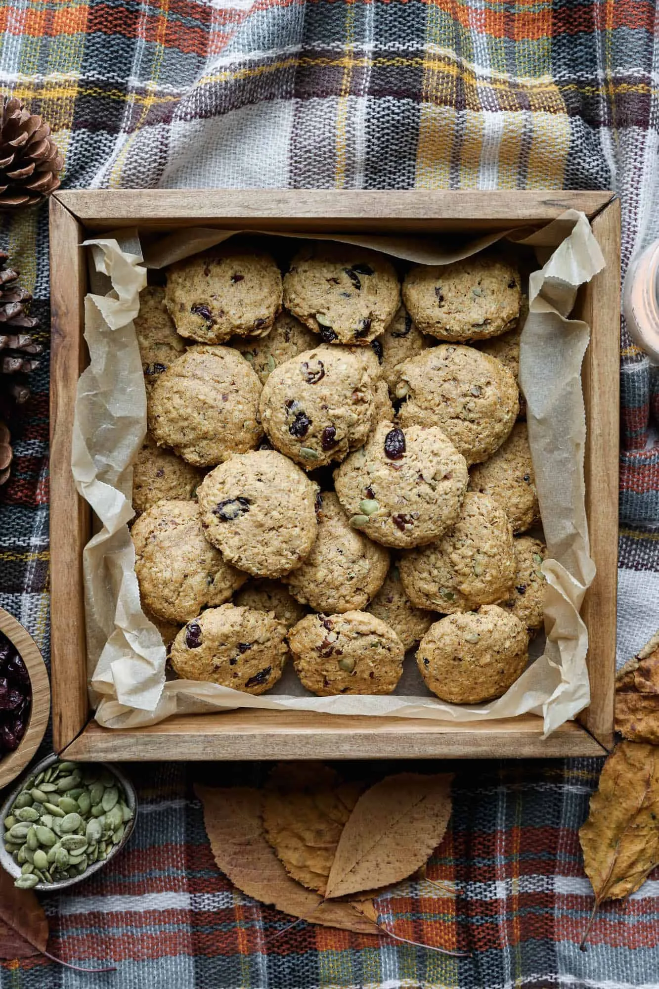 Pumpkin Cranberry Pecan Breakfast Cookies