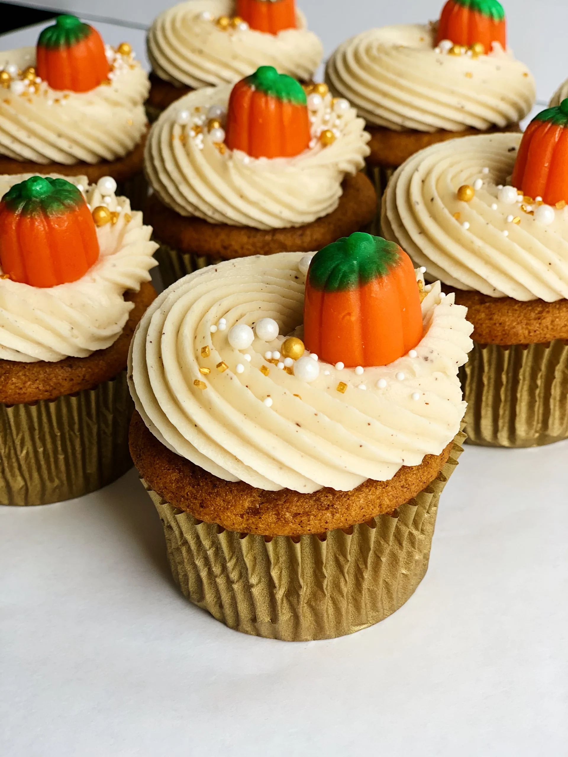 Pumpkin Cupcakes with Brown Butter Cream Cheese Frosting