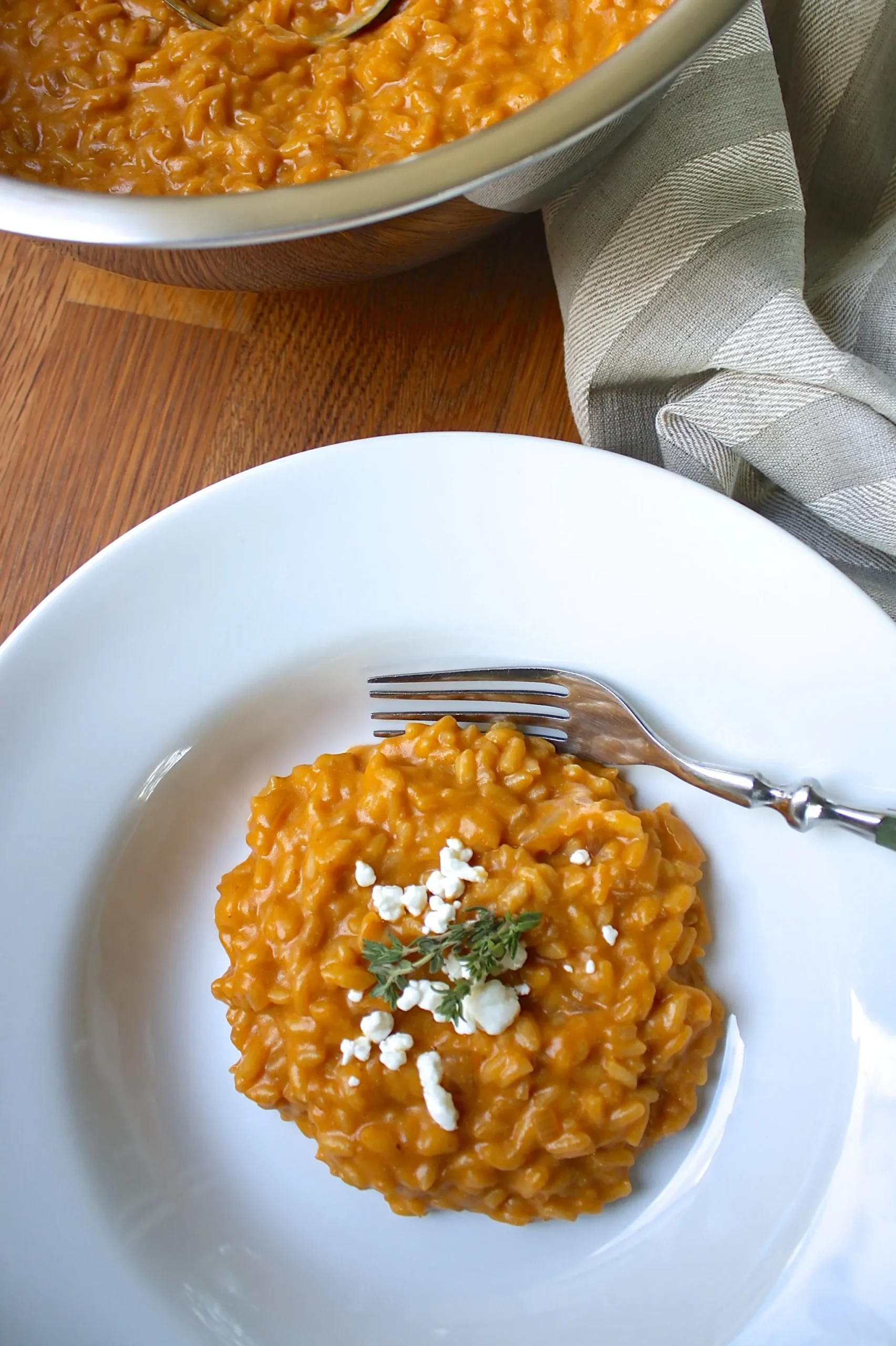 Pumpkin Goat Cheese Risotto