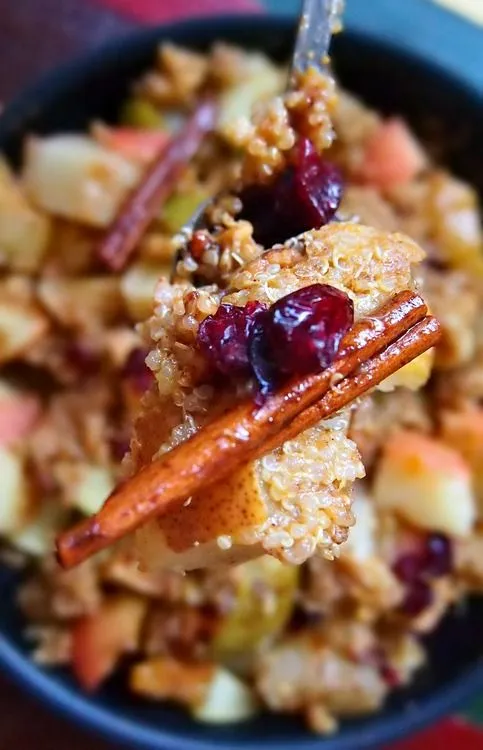 Pumpkin Quinoa Cinnamon Spice Baked Apples Pears