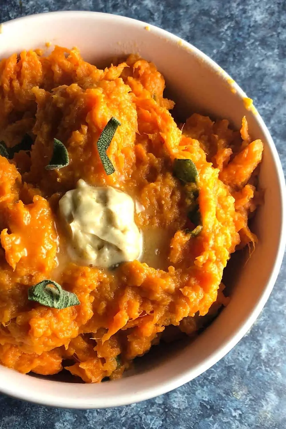 Pumpkin Sage Mashed Sweet Potatoes
