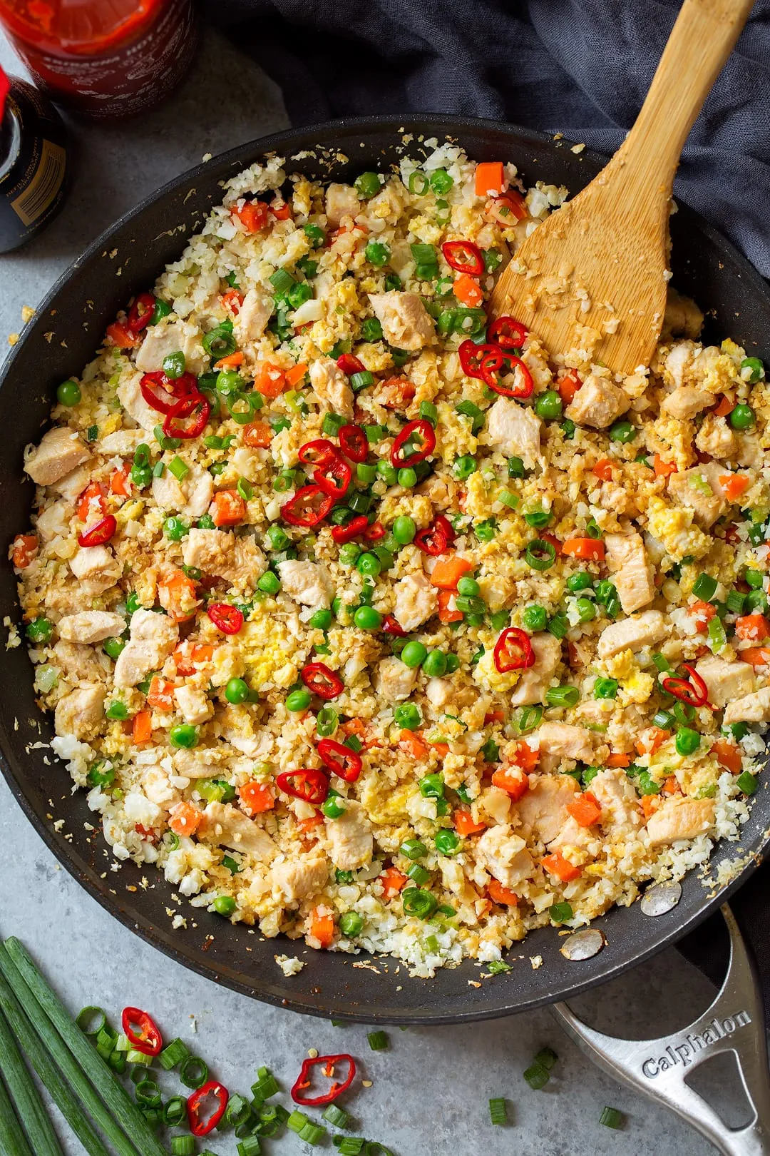 Quick Easy Cauliflower Fried Rice with Chicken