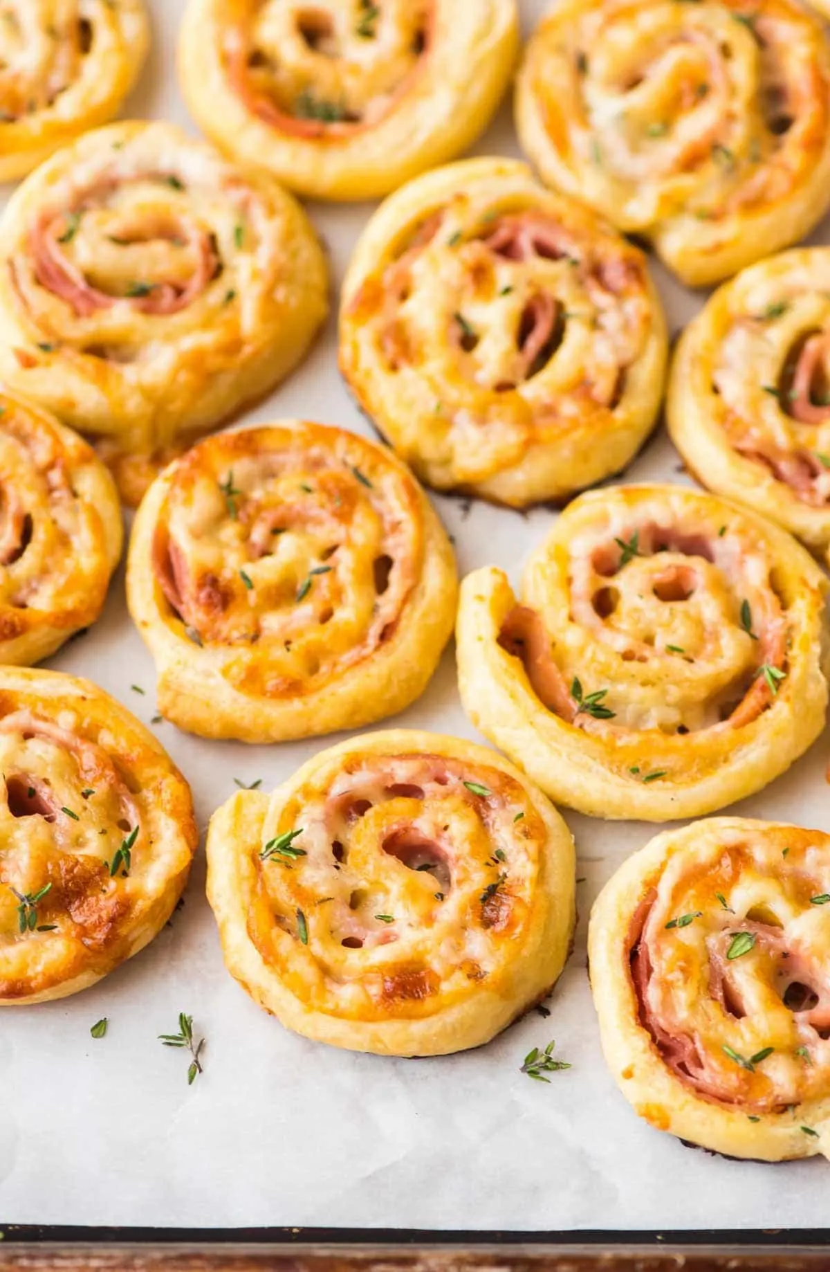 Quick Easy Hot Ham Cheese Pinwheels