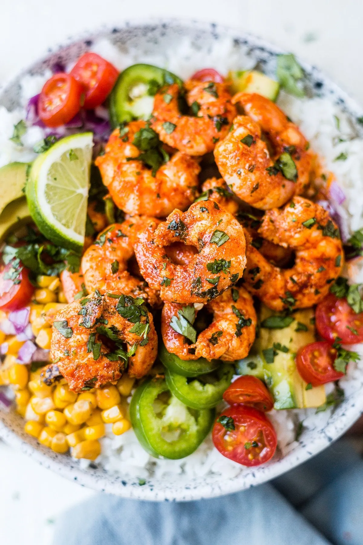Quick Easy Shrimp Rice Bowl with Cilantro Lime