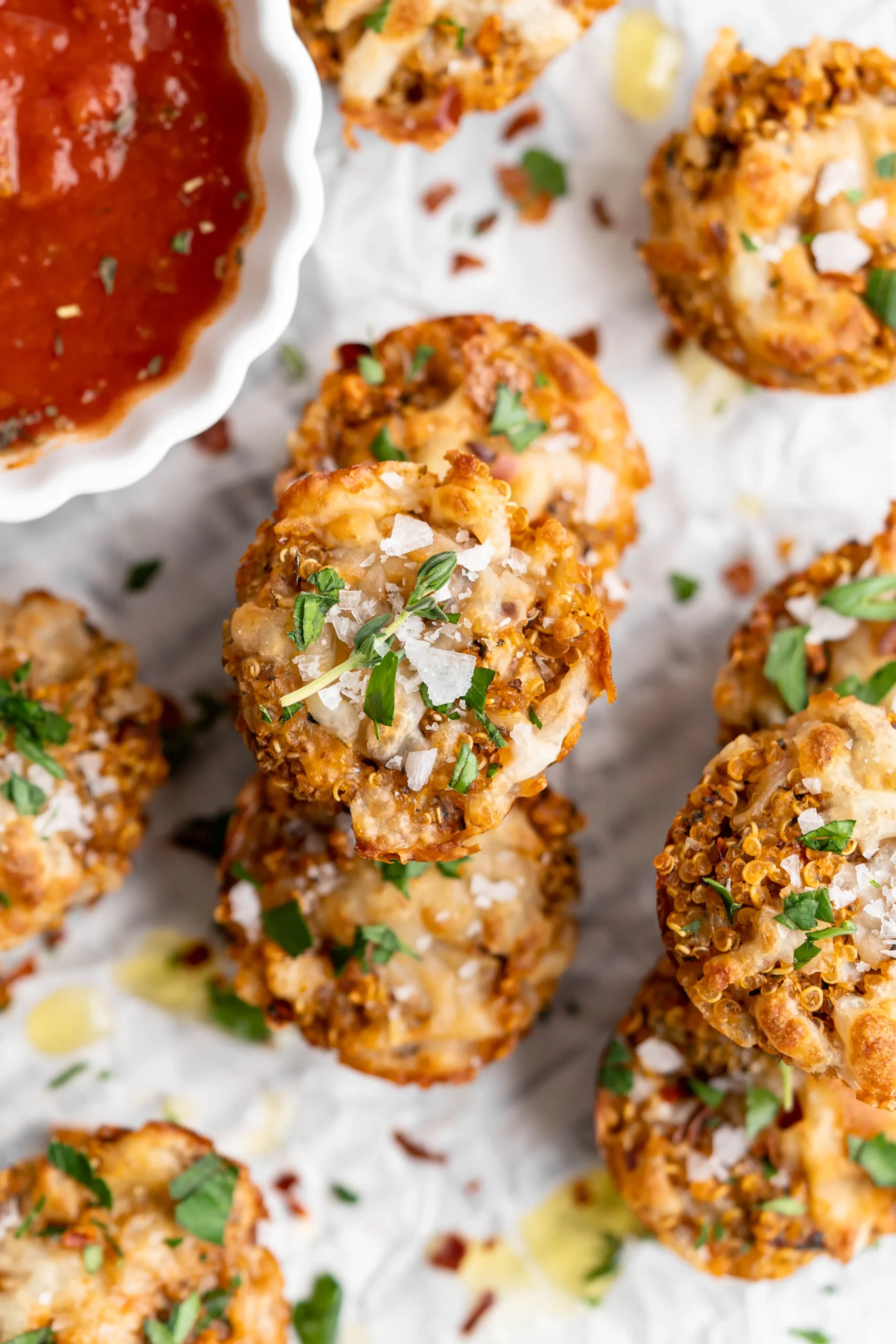 Quinoa Pizza Bites Summer Vegetables