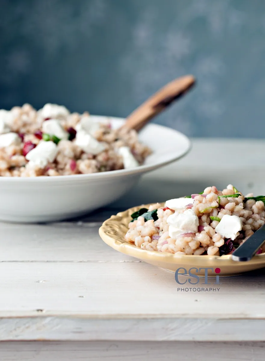 Radish and Goat Cheese Barley Salad