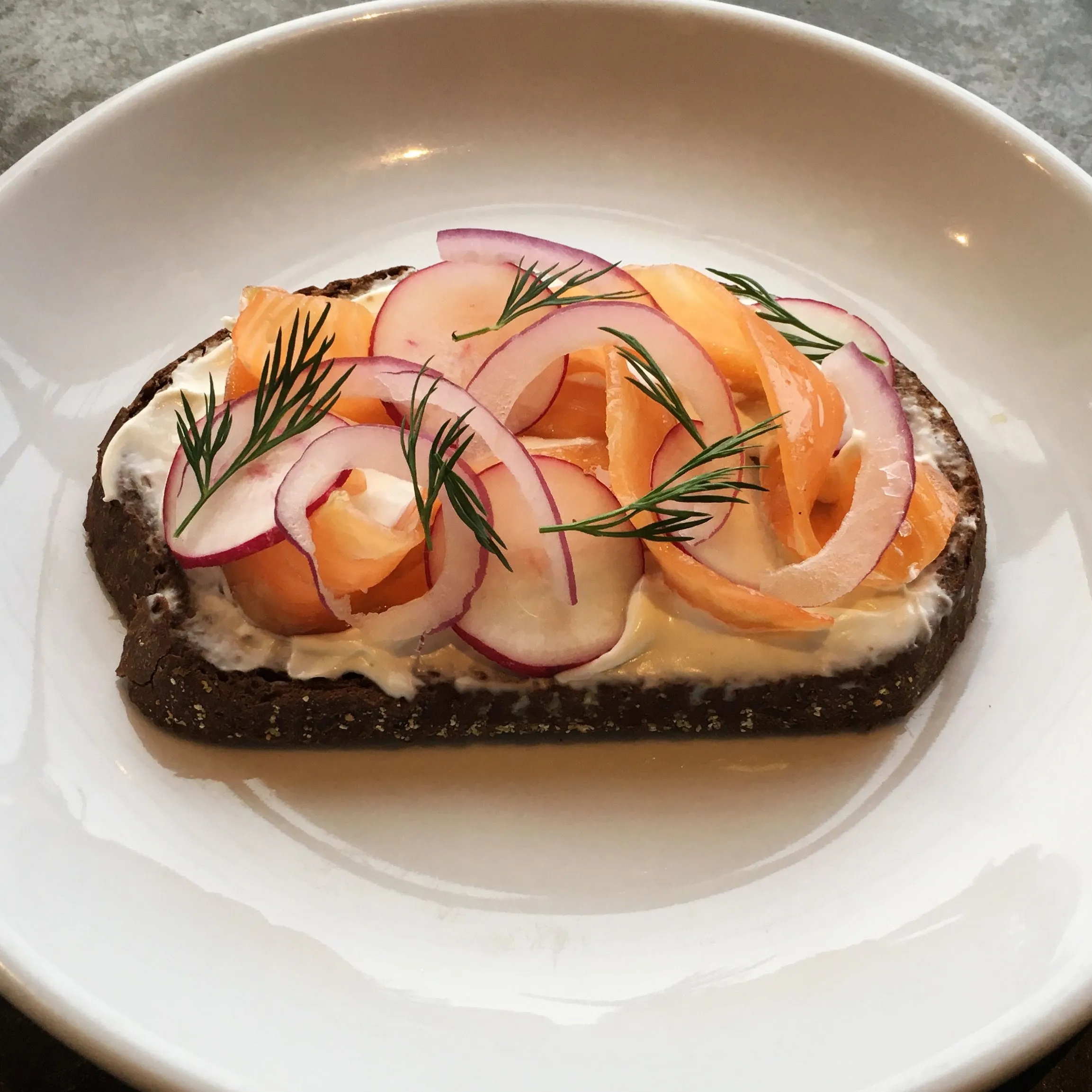 Radish and Scallion Smorrebrod
