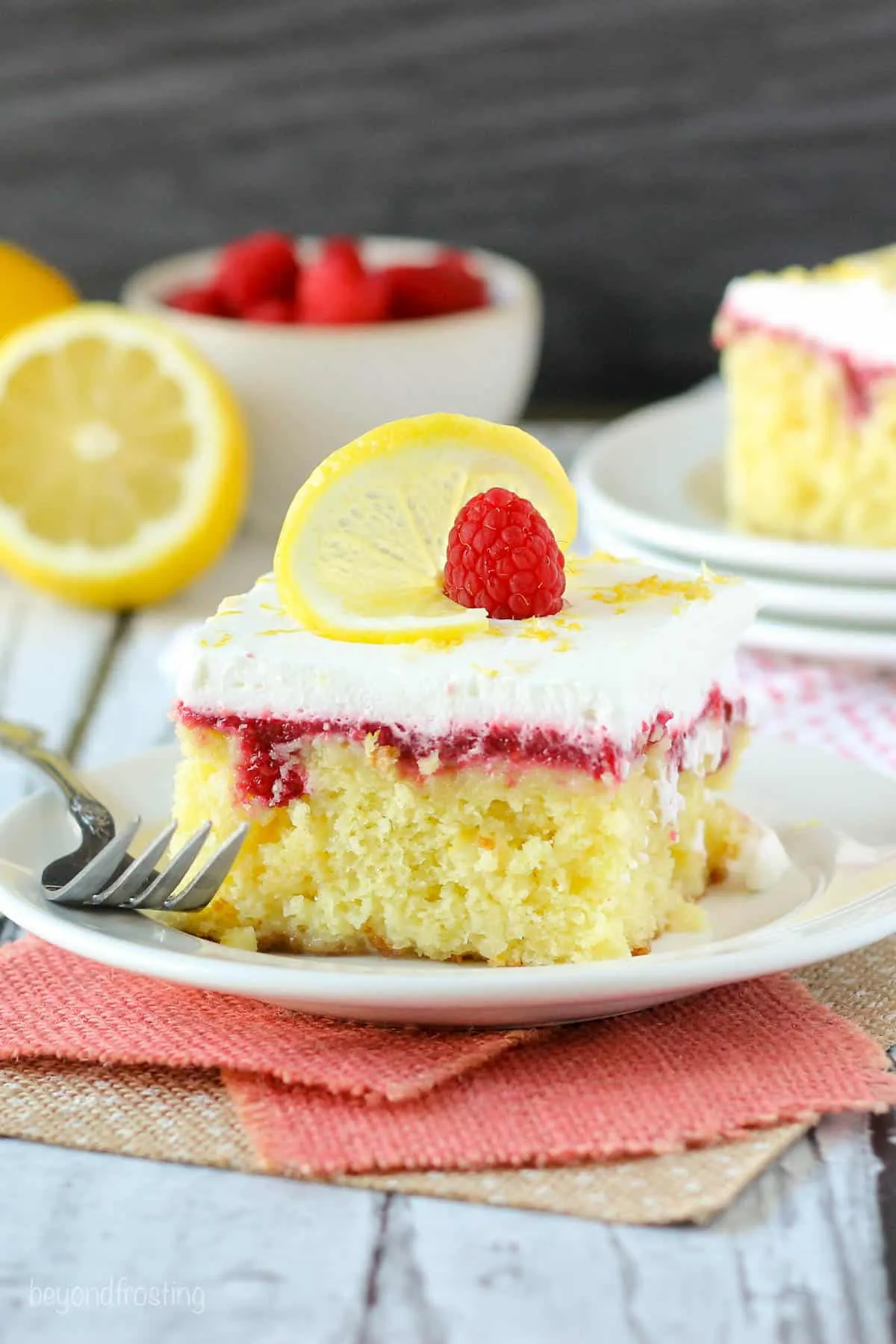 Raspberry Lemonade Poke Cake