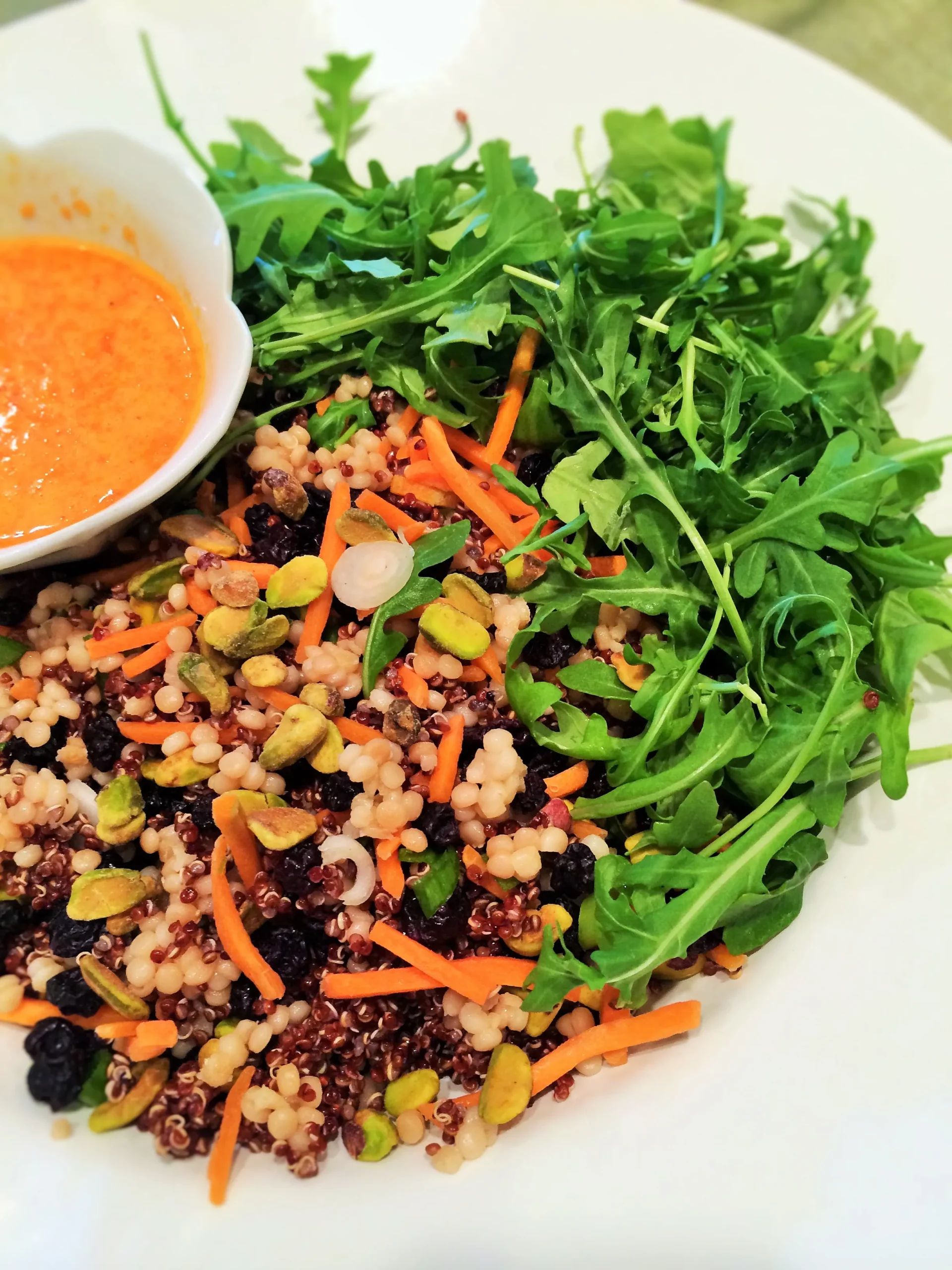 Red Quinoa Arugula Salad