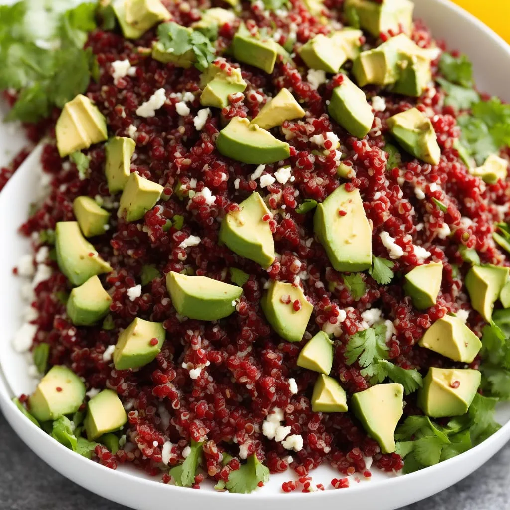 Red Quinoa Avocado Salad
