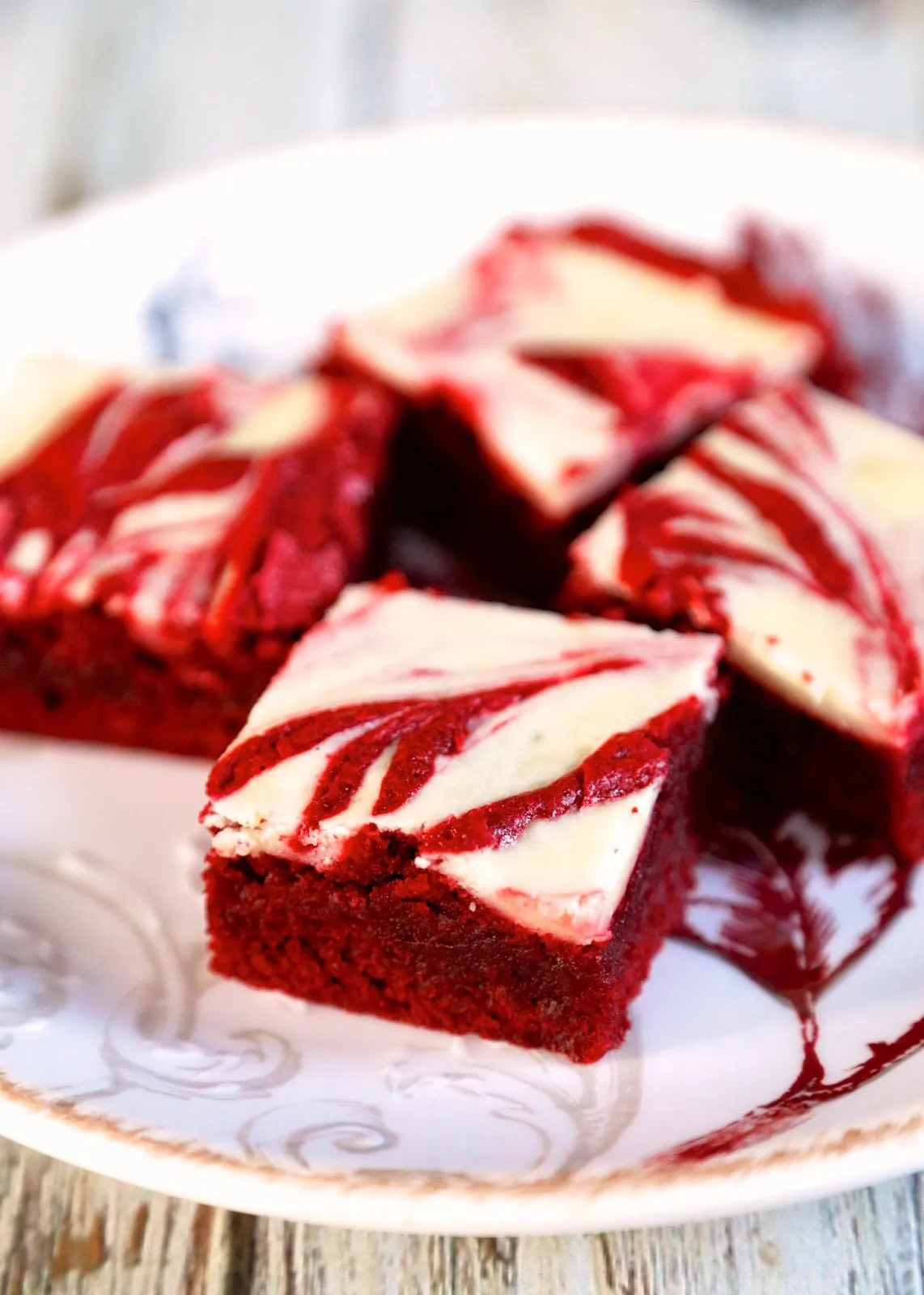 Red Velvet Cheesecake Swirled Brownies