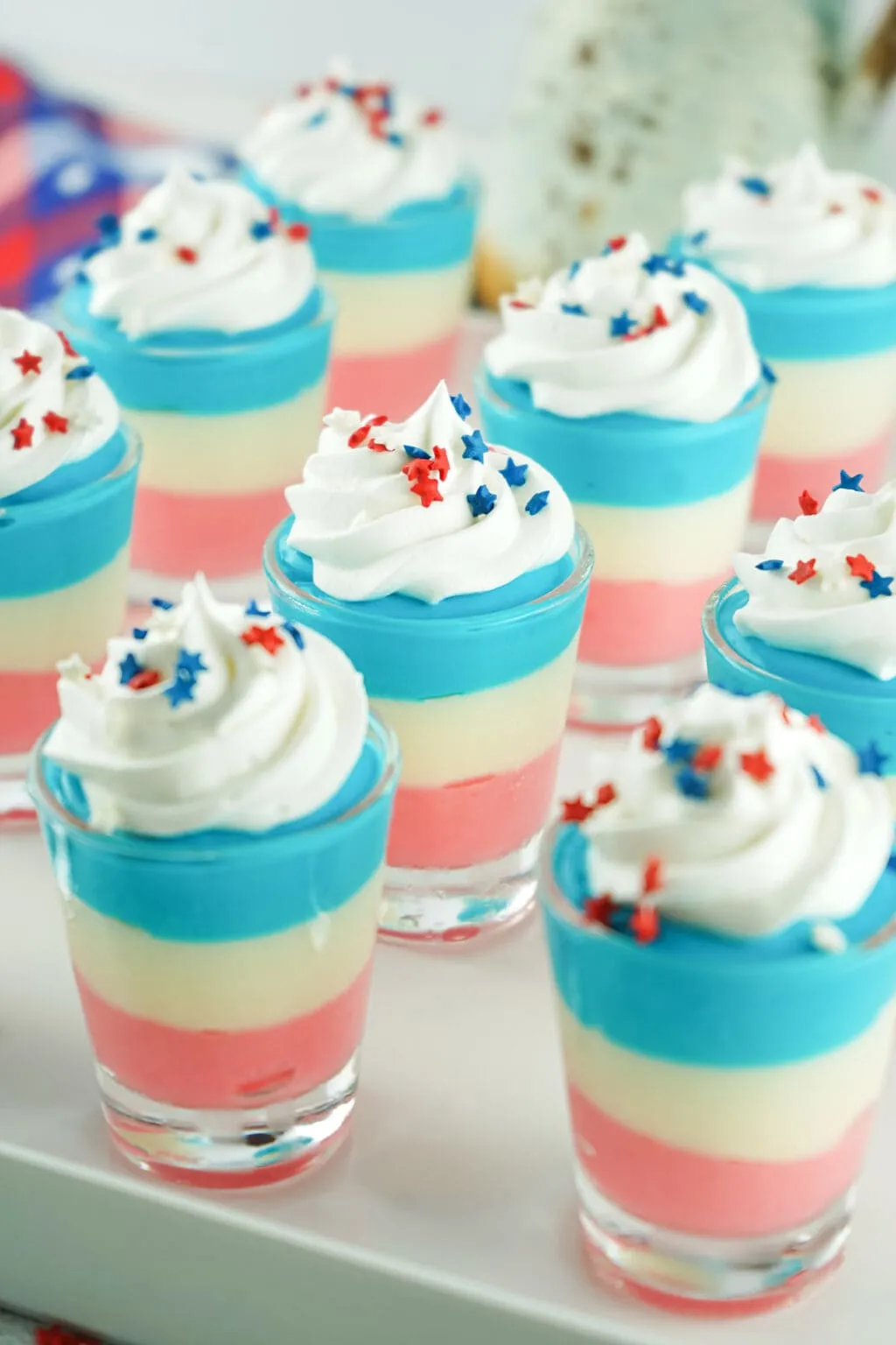 Red White and Blue Pudding Shots