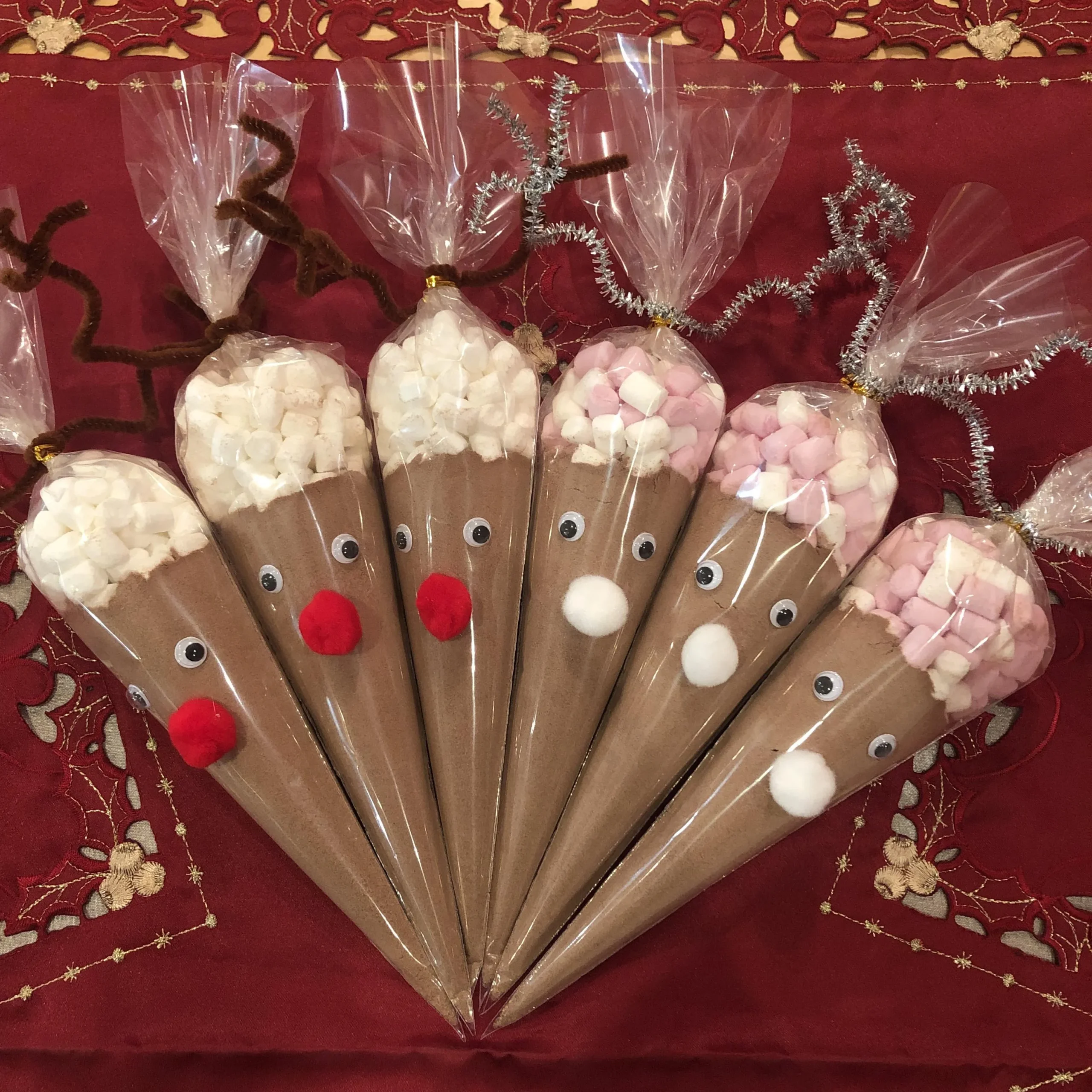 Reindeer Hot Chocolate Cones