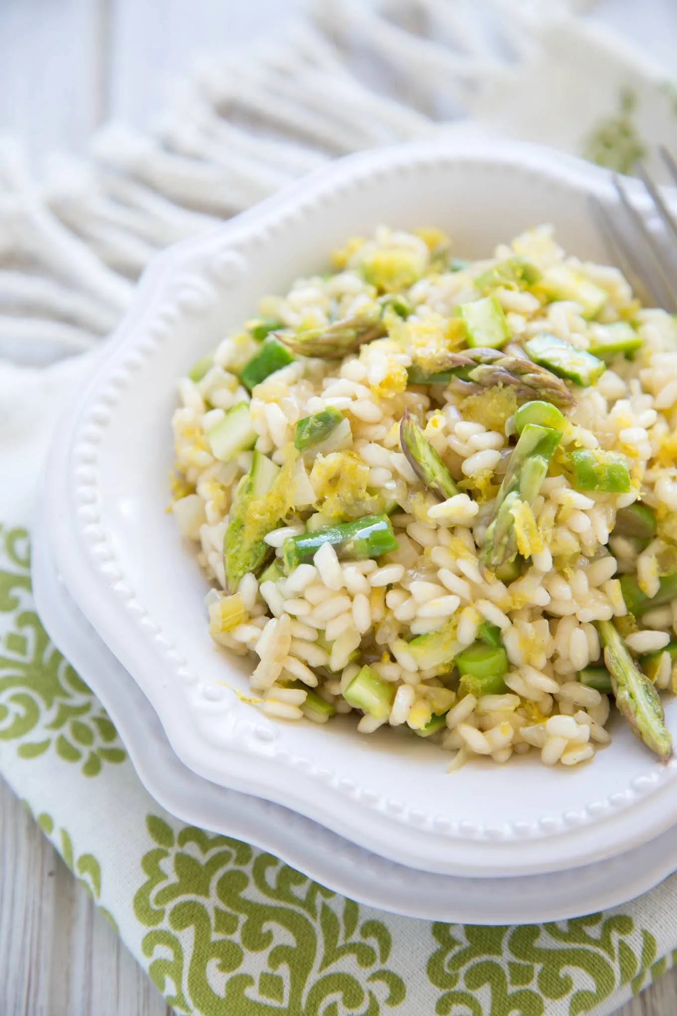 Risotto with Seared Asparagus and Smoked Mozzarella