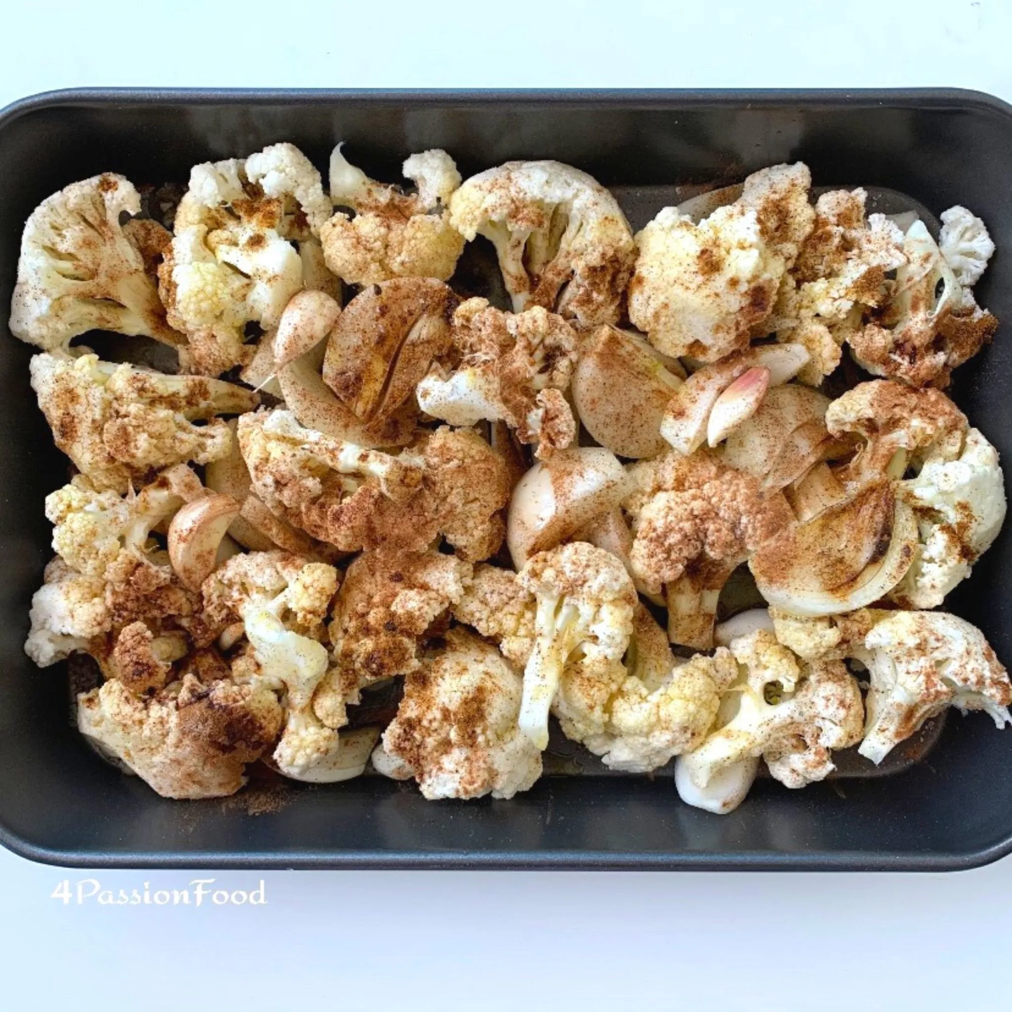 Roasted Cauliflower with Coconut Oil