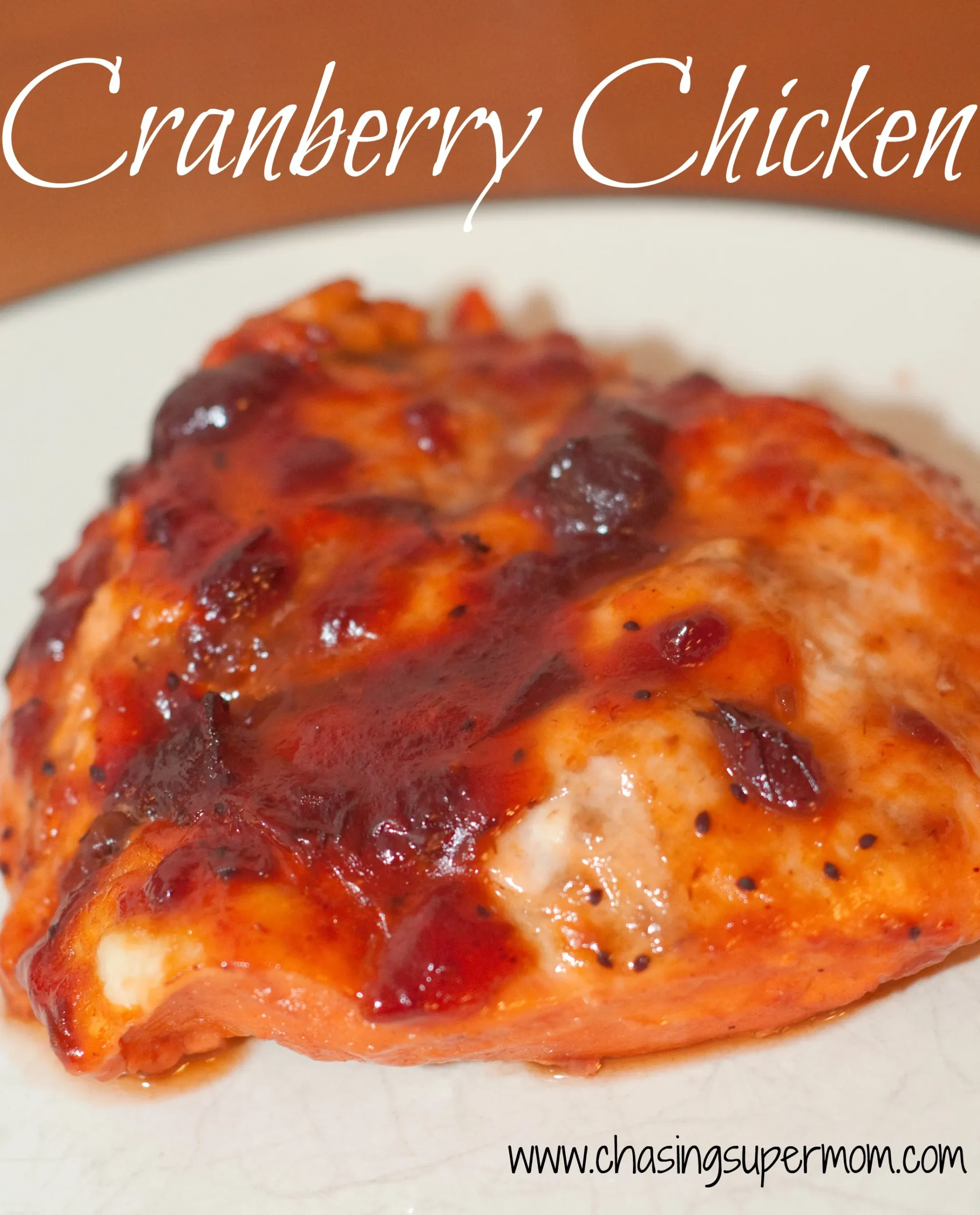 Roasted Chicken Breasts with Cranberry Port Sauce