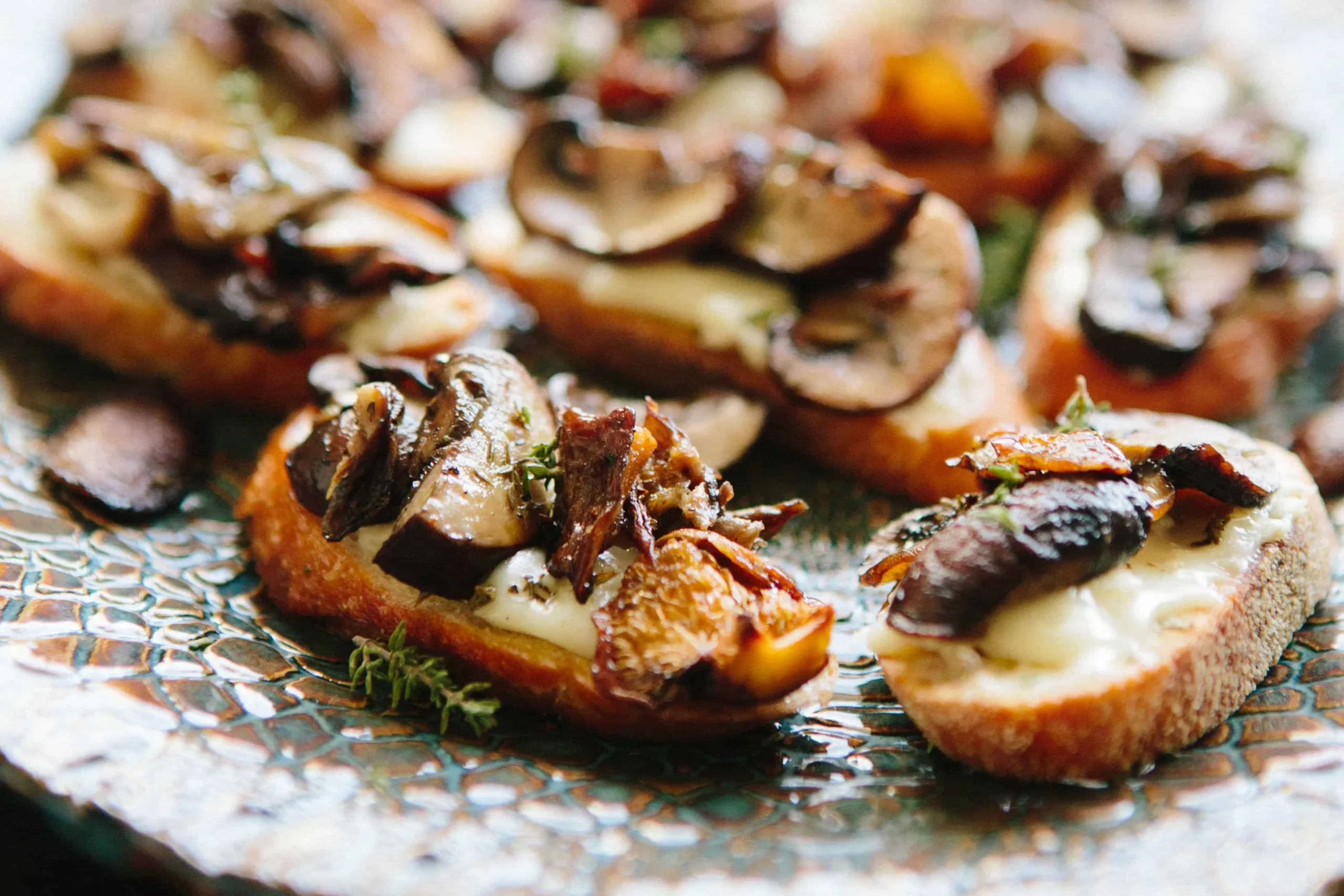 Roasted Mushrooms with Goat Cheese