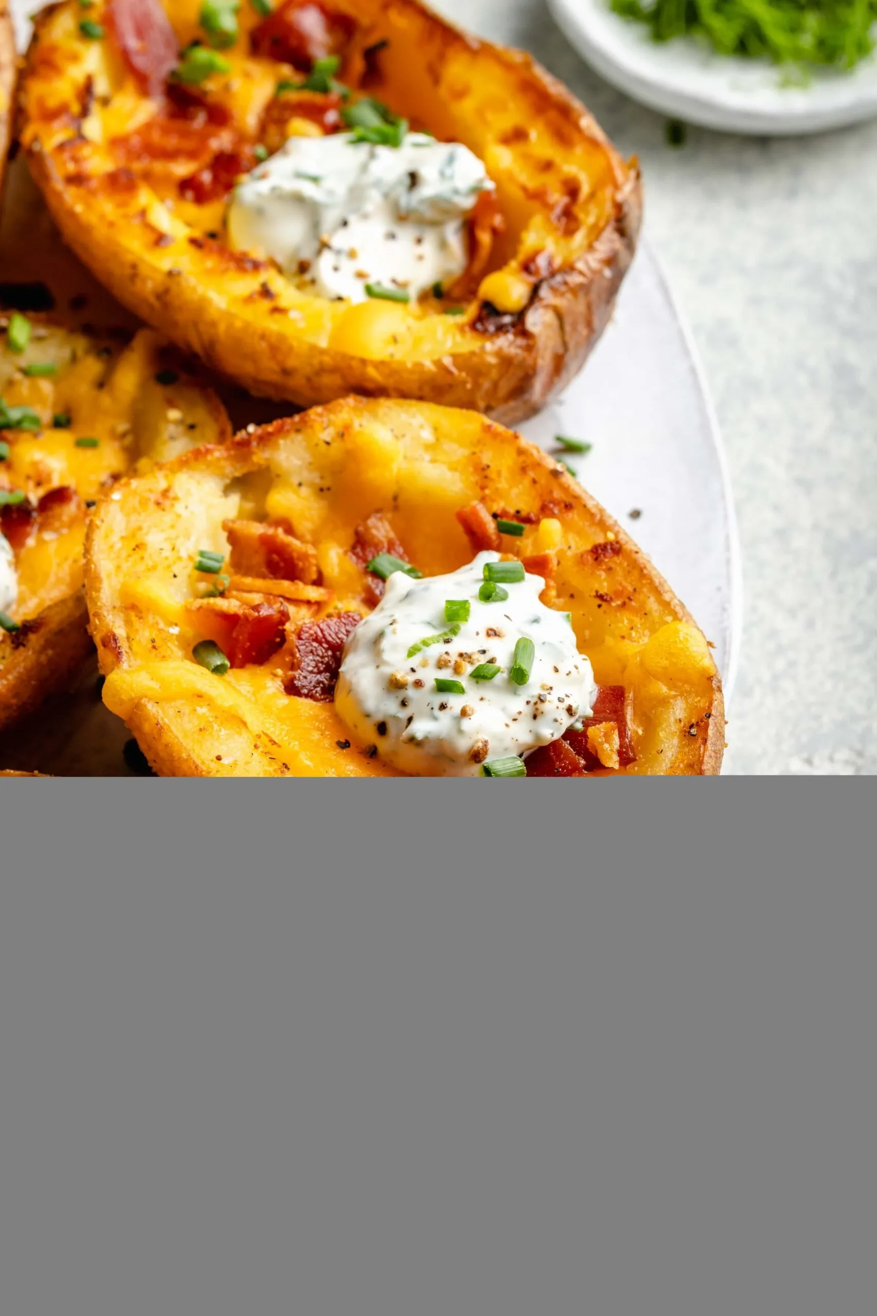 Roasted Red Pepper Feta Stuffed Potato Skins