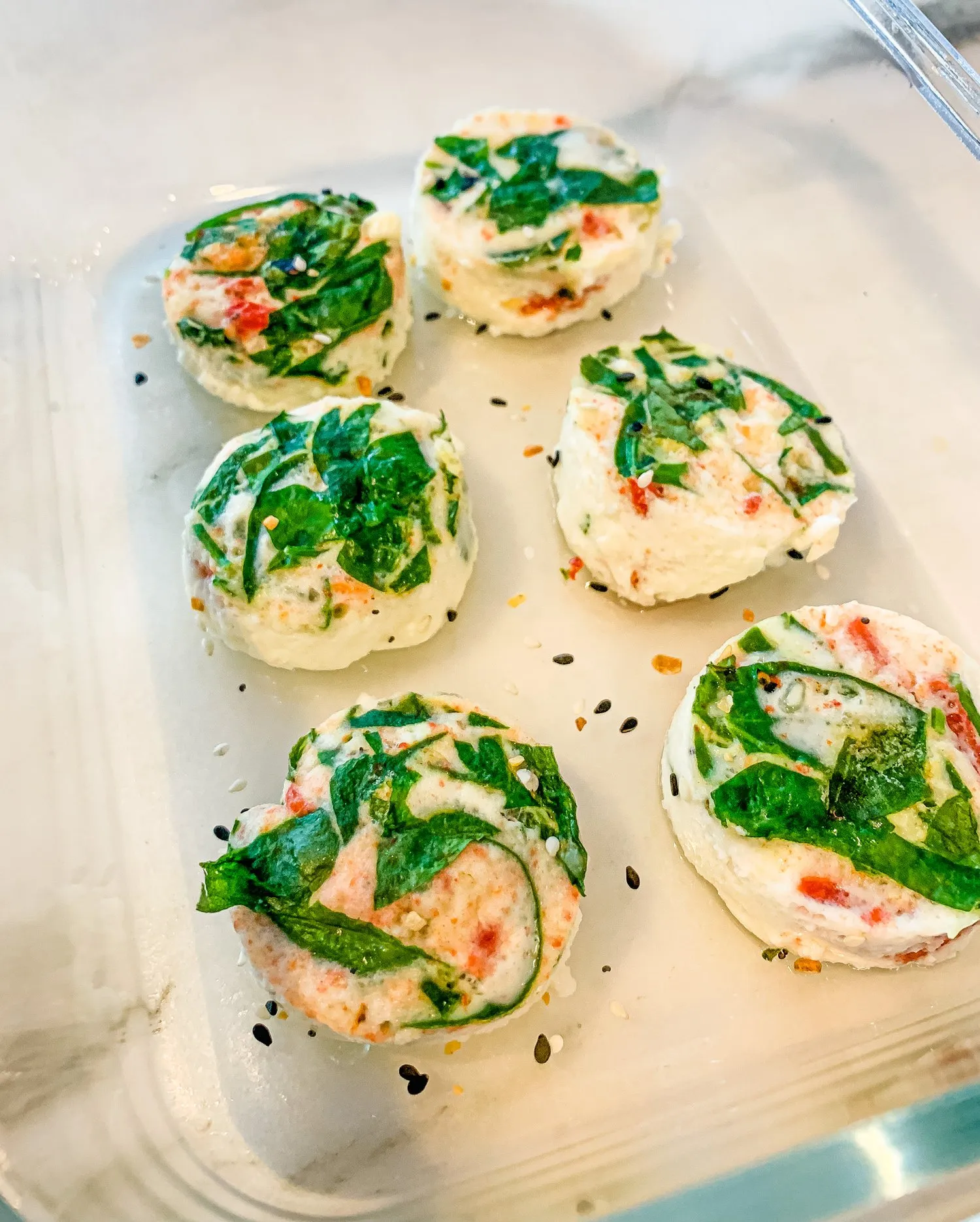 Roasted Red Peppers Egg Custard