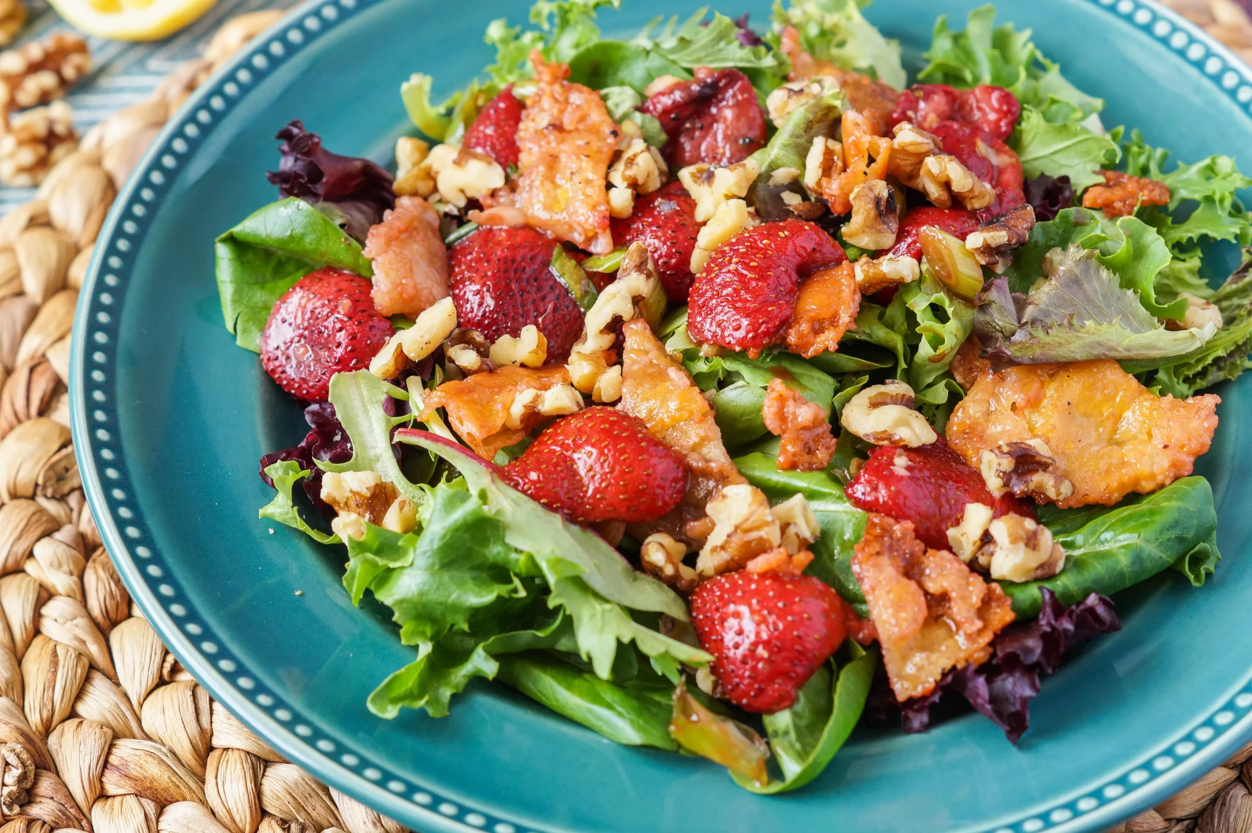 Roasted Strawberry Saganaki Salad