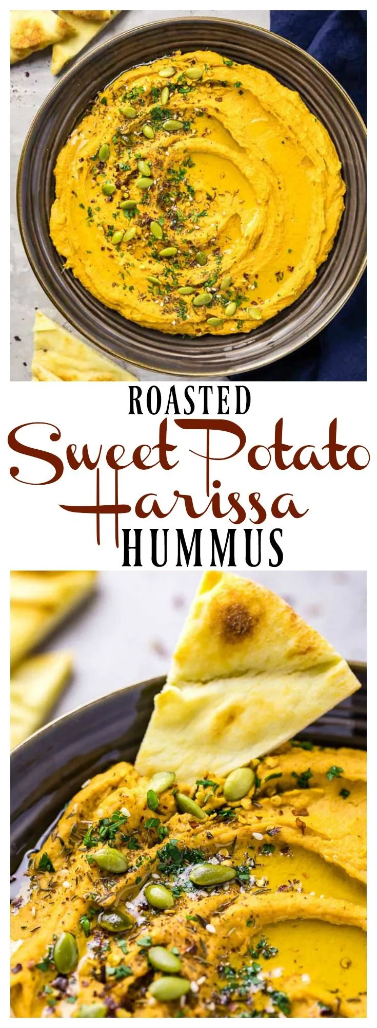 Roasted Sweet Potato Harissa Hummus