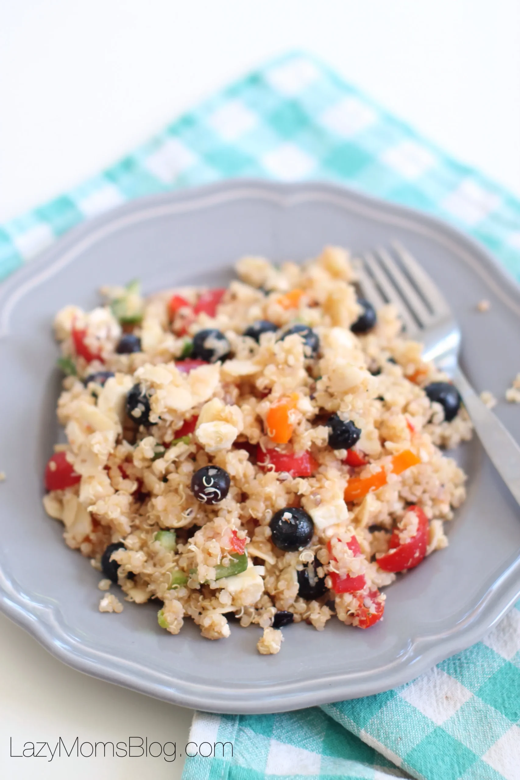 Roasted Tomato Blueberry Quinoa Salad
