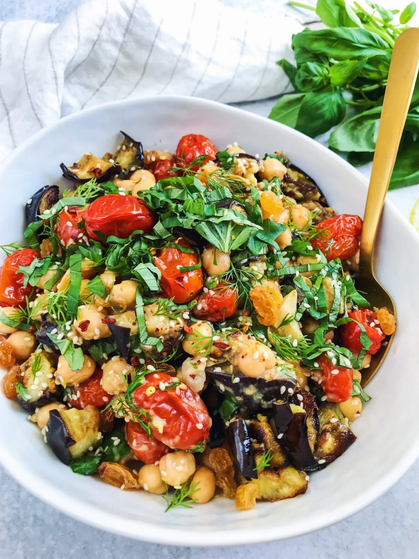Roasted Vegetables with Chickpeas