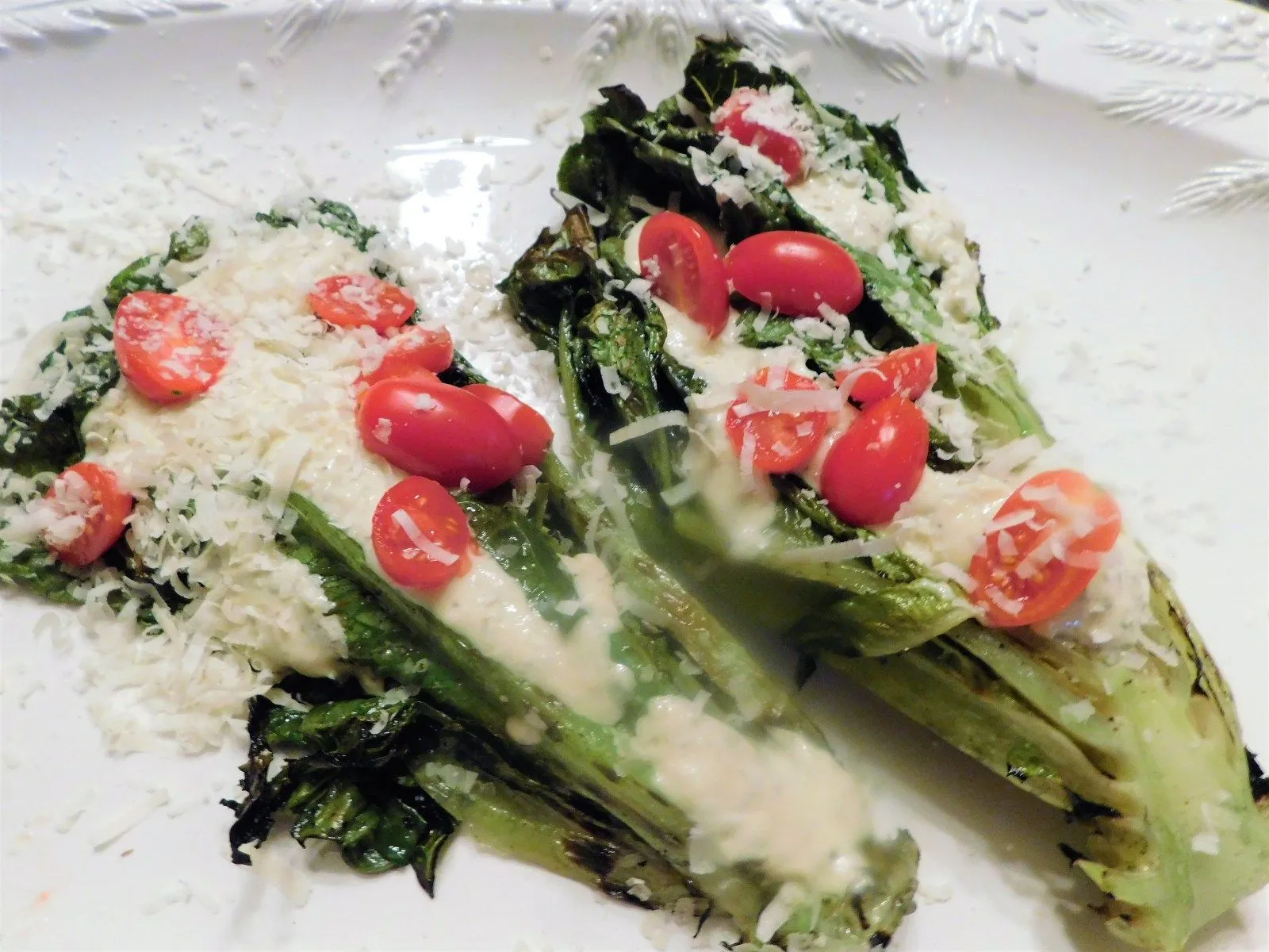 Romaine Salad with Creamy Gorgonzola and Parmesan Dressing