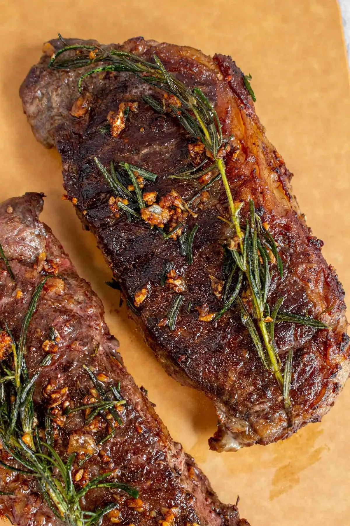 Rosemary Garlic Butter Grilled Steaks