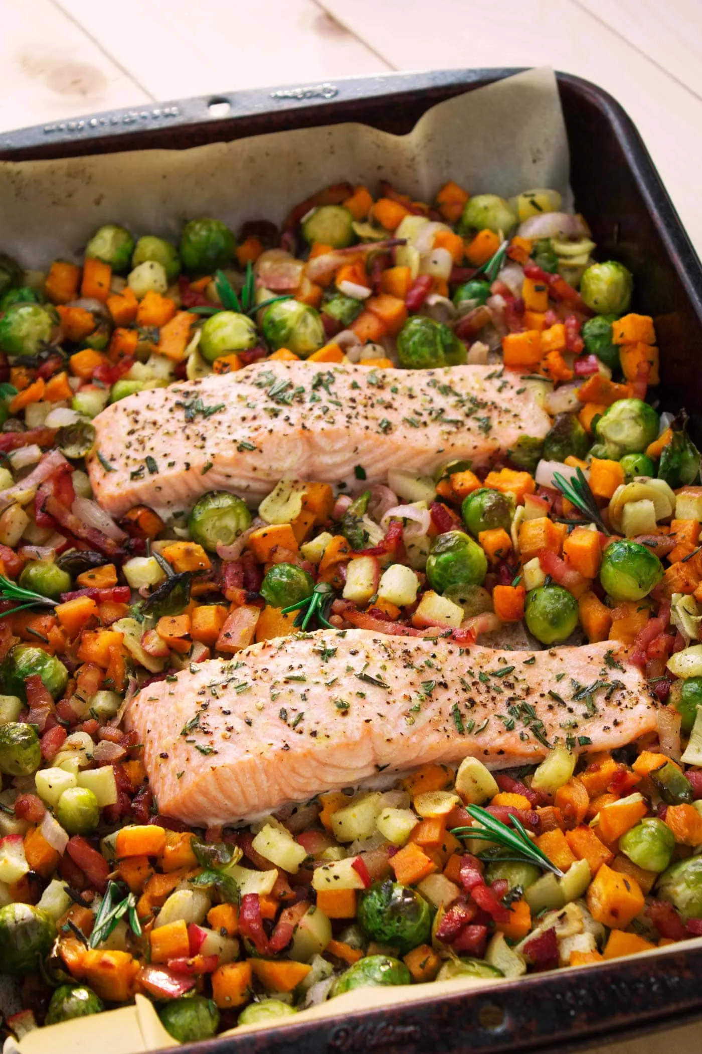 Rosemary Salmon Sheet Pan Dinner