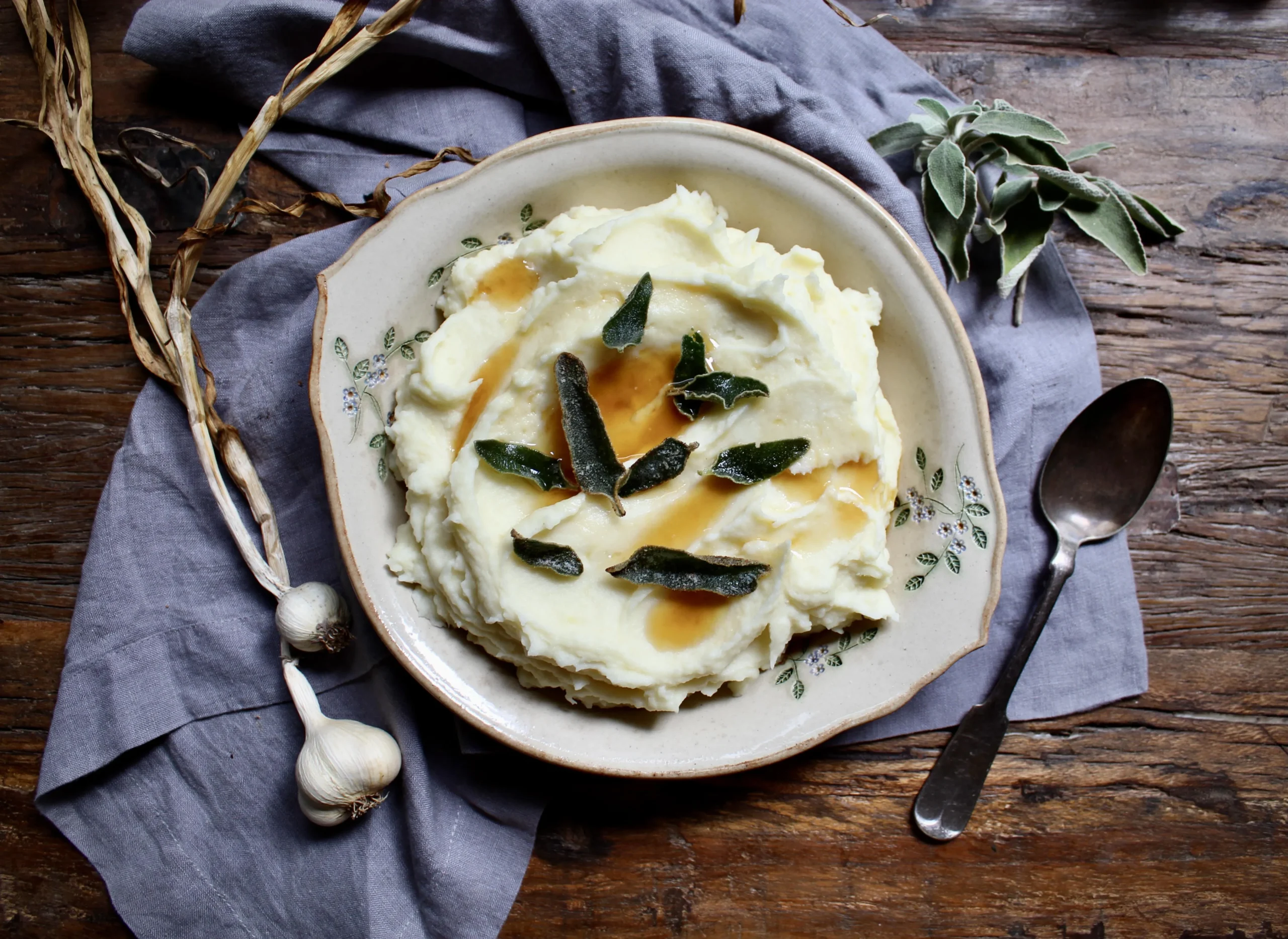 Sage and Garlic Mashed Potatoes