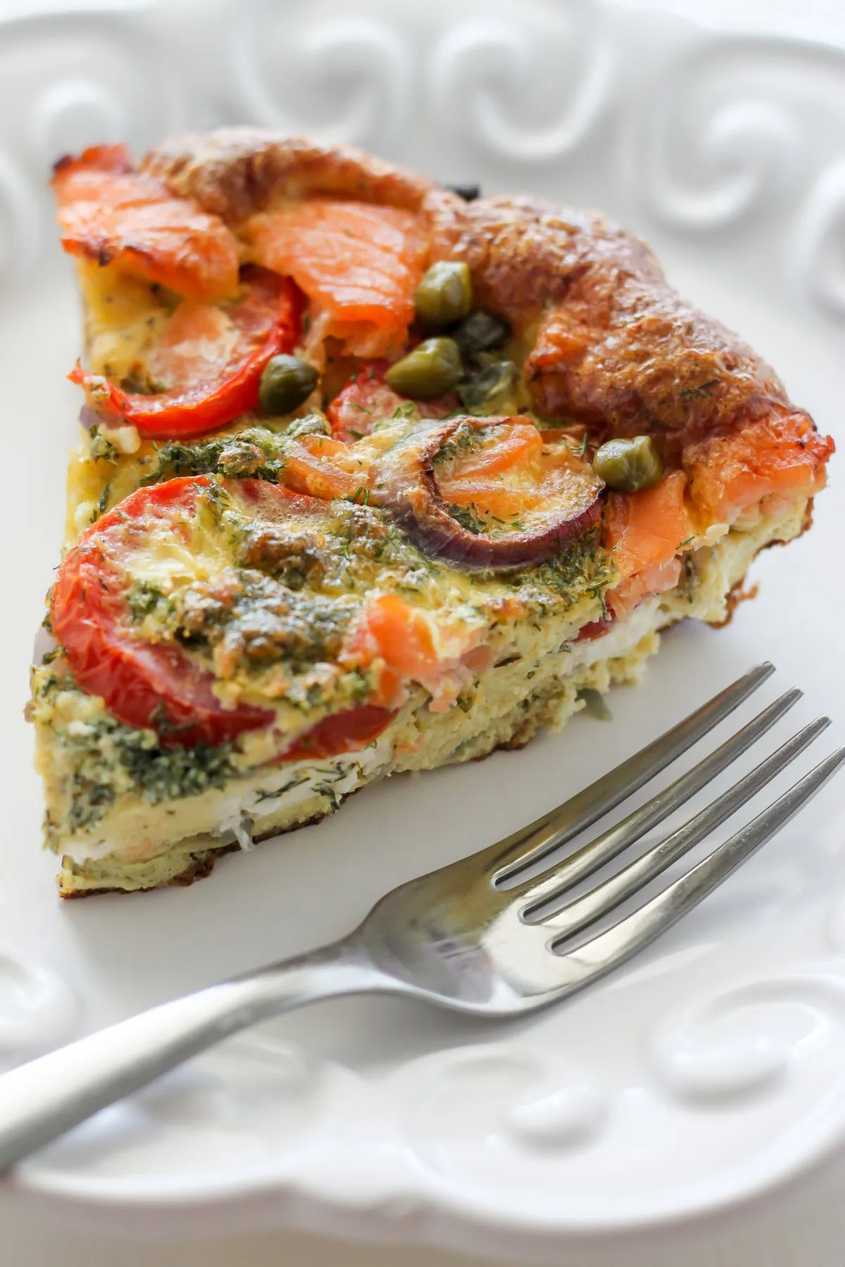 Salmon Dill Egg White Frittata
