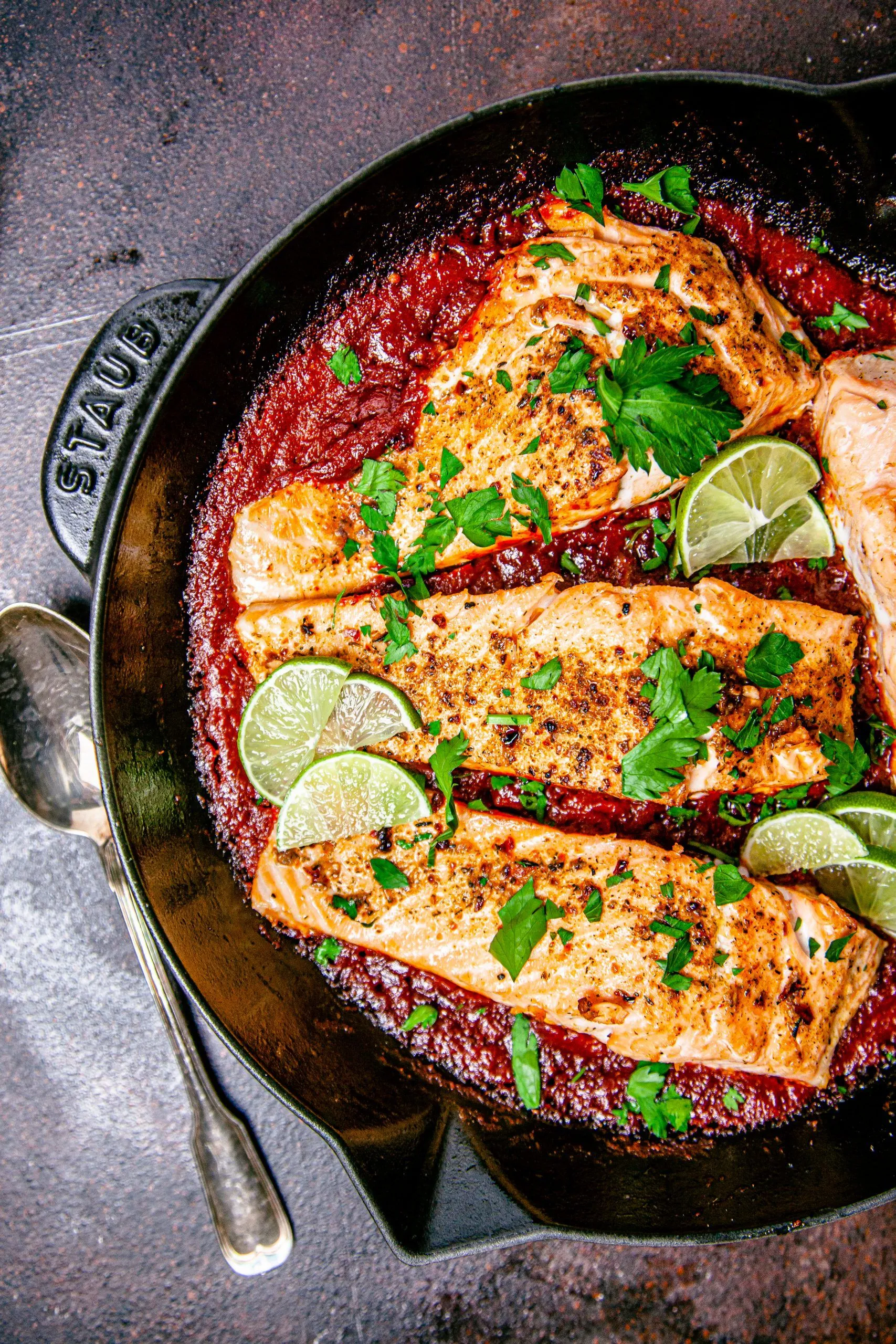 Salmon Steaks with Spicy Tomato Sauce