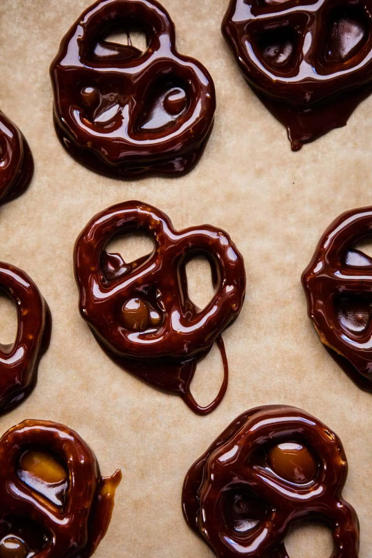 Salted Caramel Chocolate Covered Pretzels