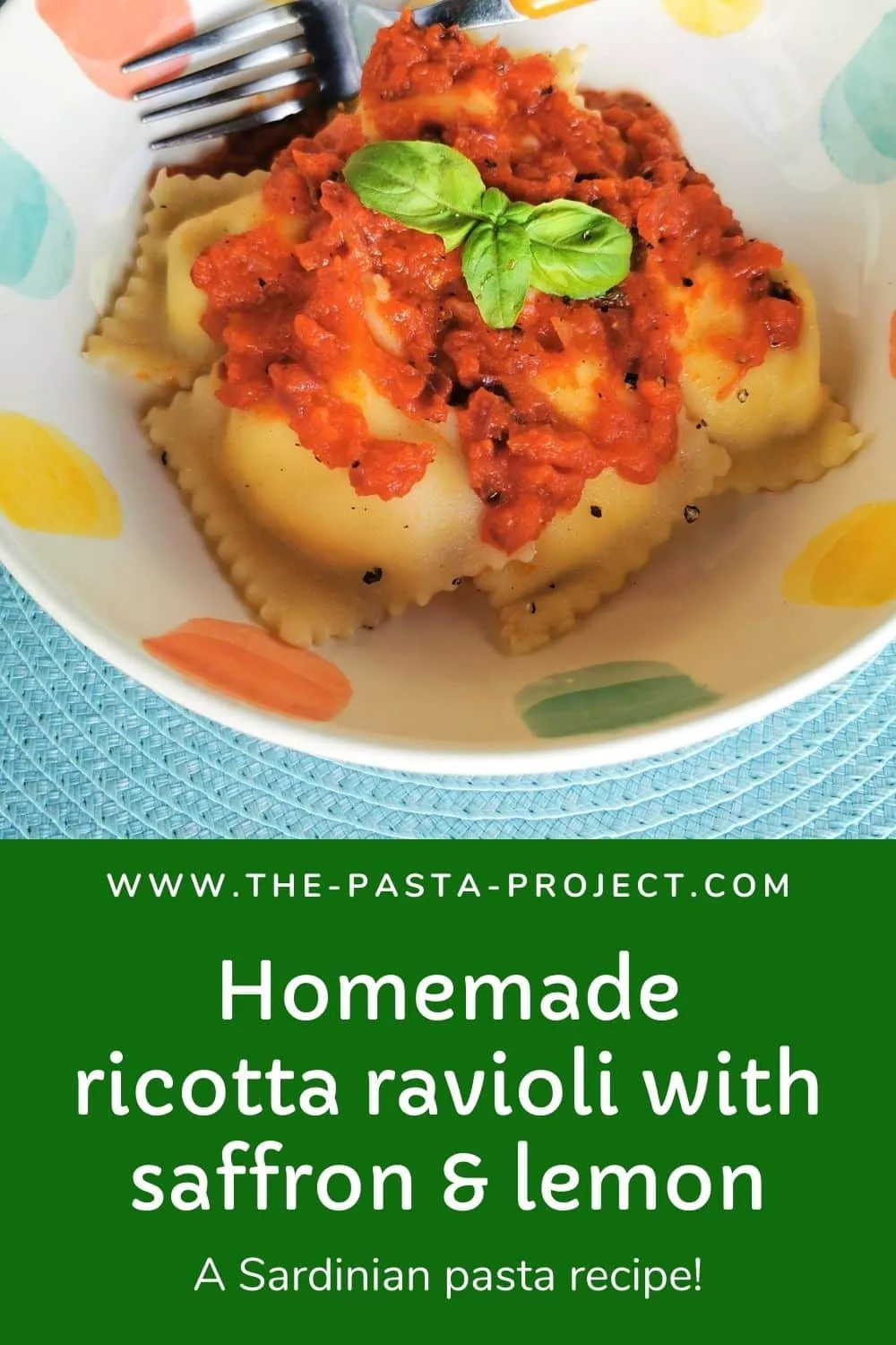 Sardinian Ricotta Ravioli with Saffron and Lemon