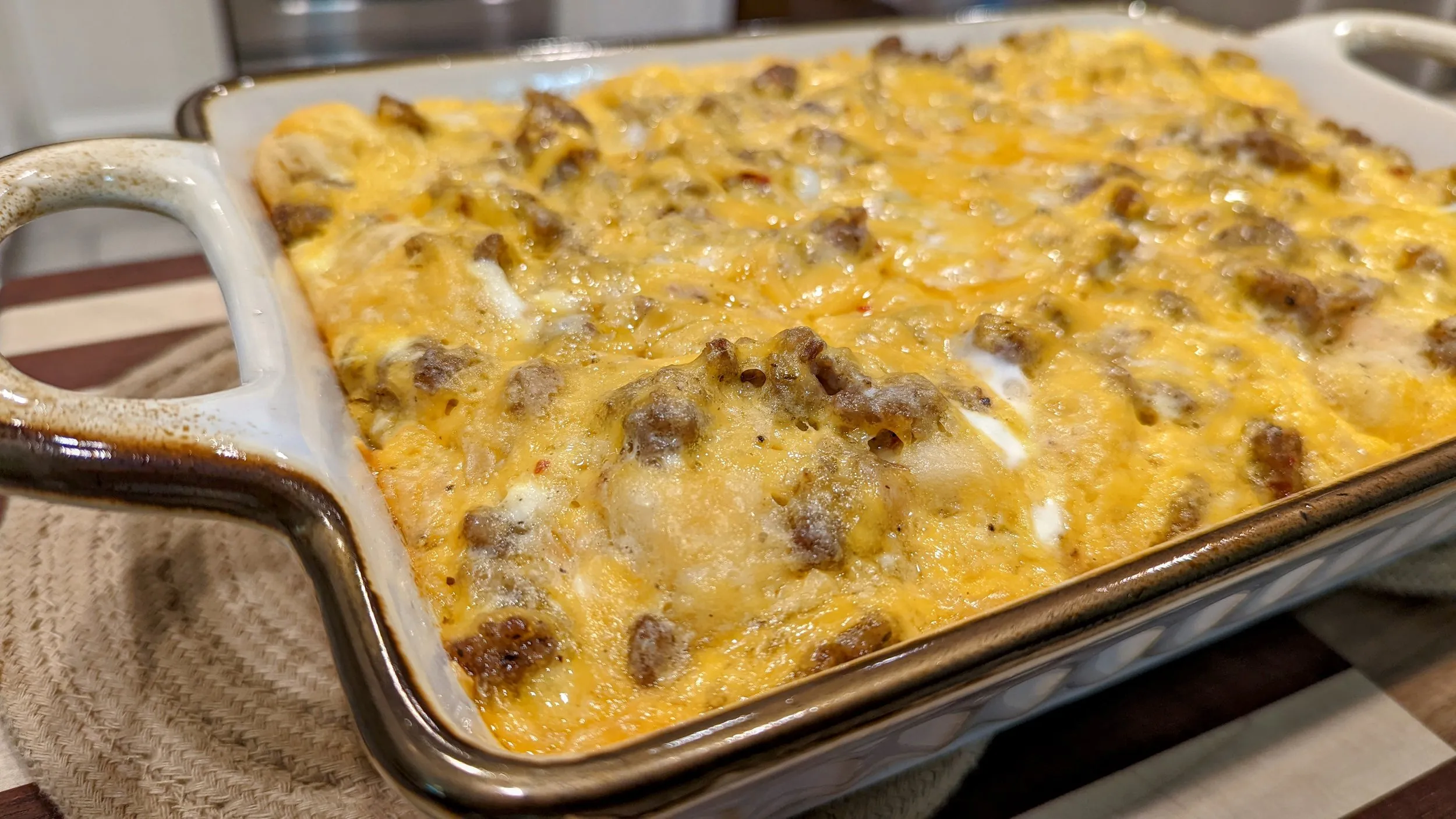 Sausage Eggs and Biscuits Casserole